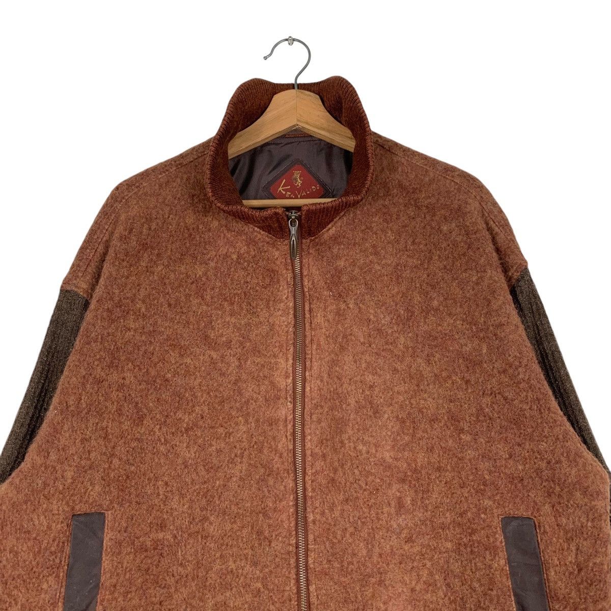 Japanese Brand KEN VALIDO Brown Wool Turtleneck Bomber Jacket #1234-C56 Size US L / EU 52-54 / 3 - 2 Thumbnail