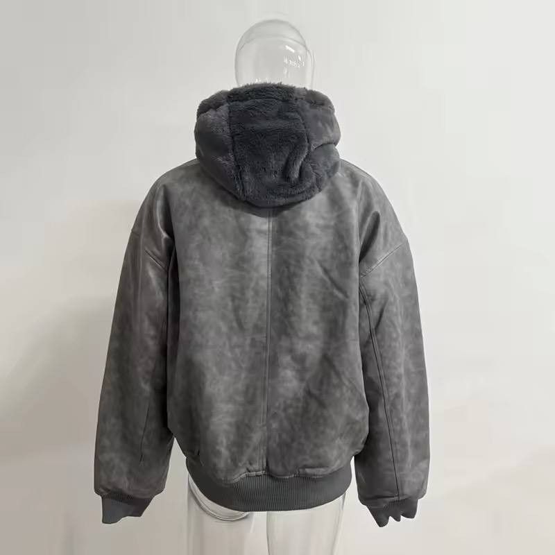 Japanese Brand × Vintage double-sided faux leather jacket with zippered hood Size US XL / EU 56 / 4 - 3 Thumbnail