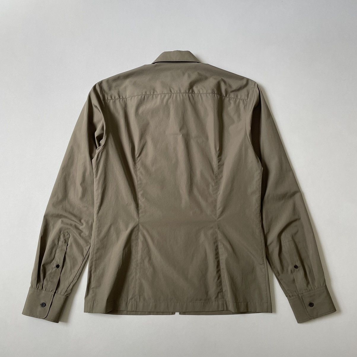 Dries Van Noten Sage Green Cotton ‘Zip Front’ Shirt Size US M / EU 48-50 / 2 - 13 Thumbnail