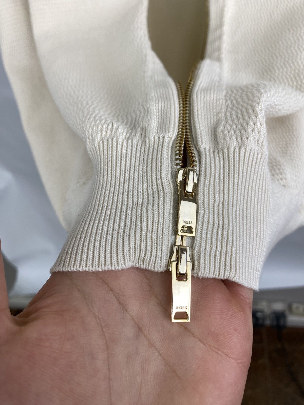 Reiss Reiss Luxury Polo Shirt Gold Zip Rare Retro Hype Y2K Size US L / EU 52-54 / 3 - 6 Thumbnail
