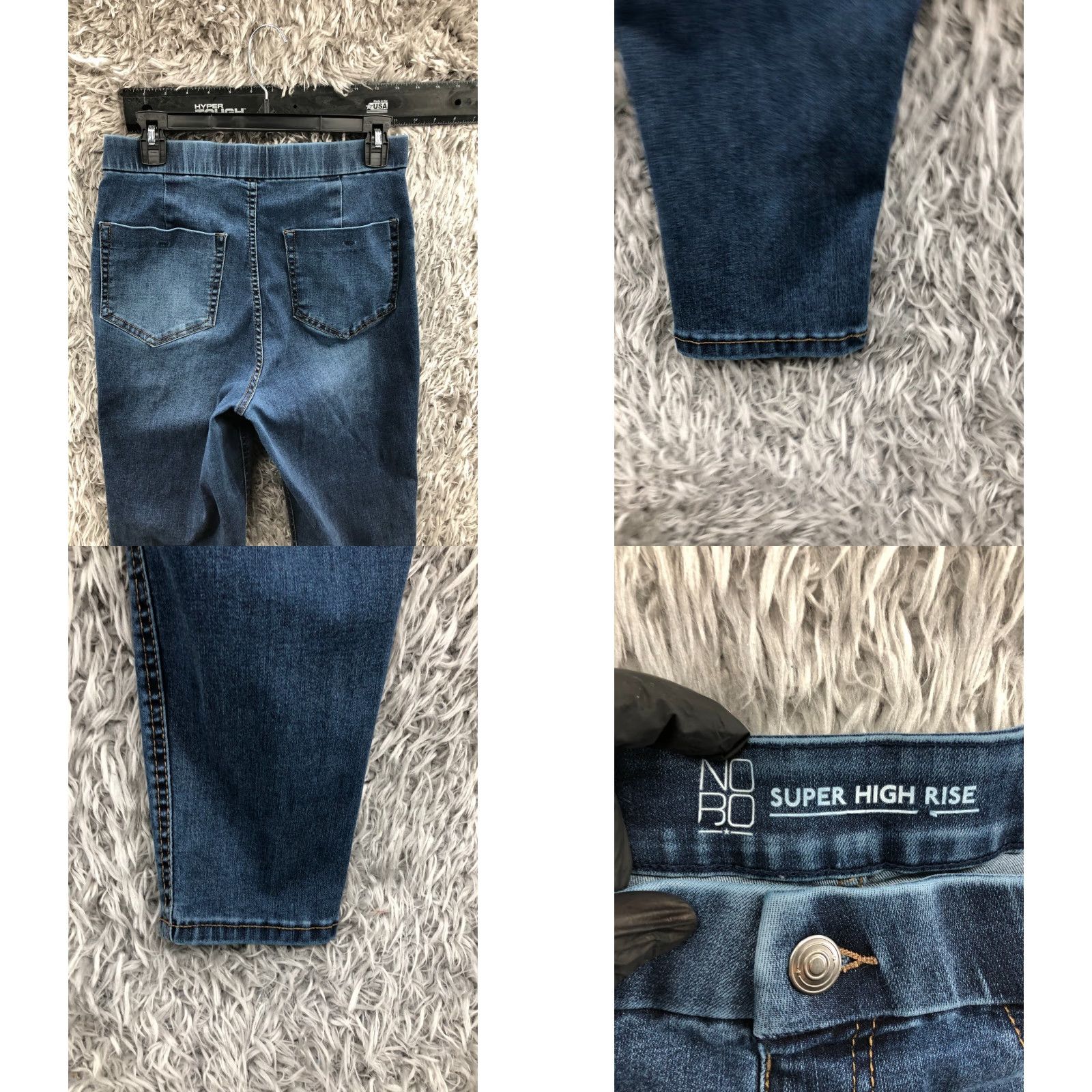 Vintage No Boundaries Jeans Womens Size L Super High Rise Medium Wash Blue Size 36" / US 14 / IT 50 - 8 Thumbnail