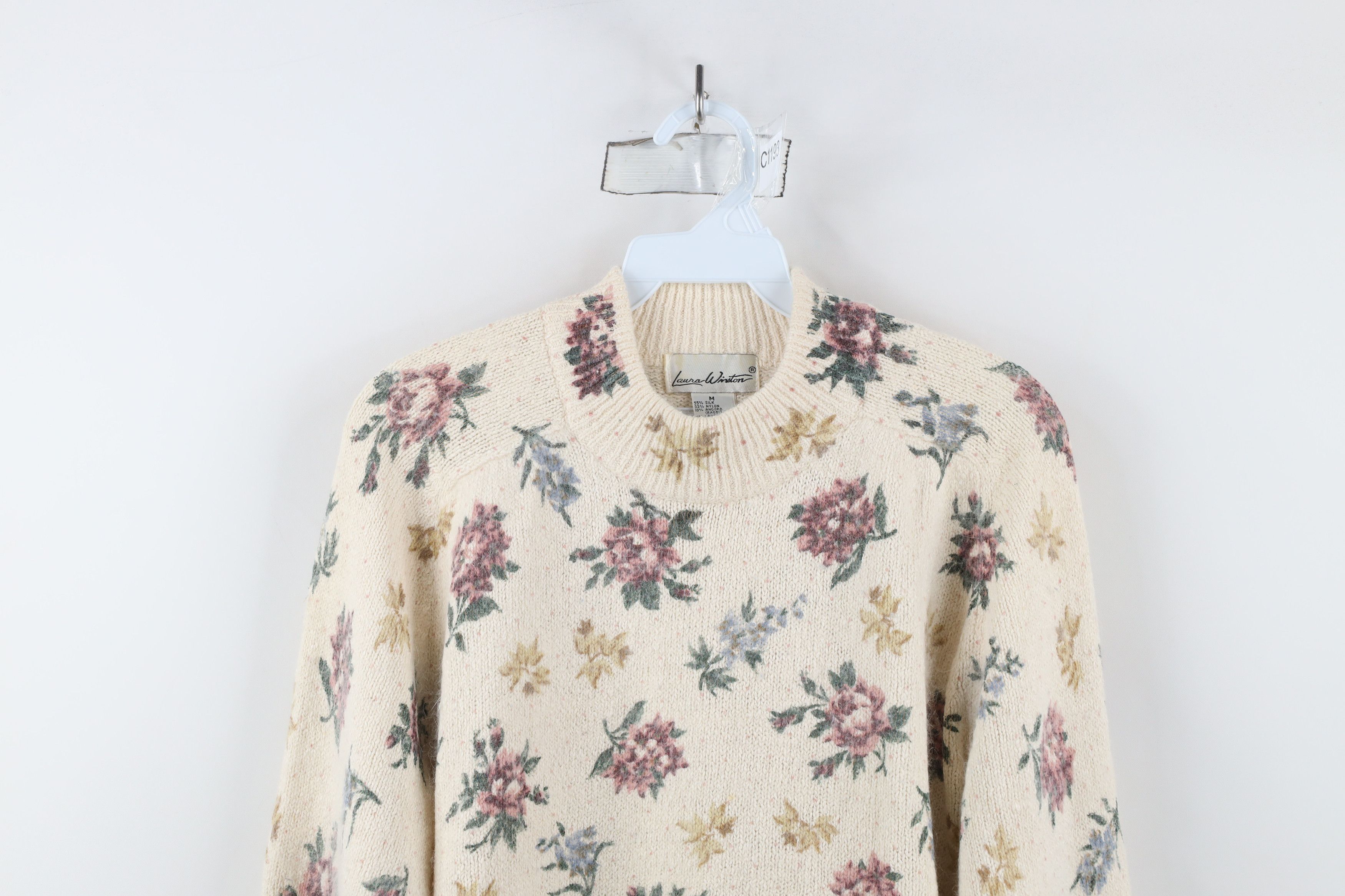 Vintage Vintage 90s Streetwear Knit Silk Angora Lambswool Sweater Size M / US 6-8 / IT 42-44 - 2 Thumbnail