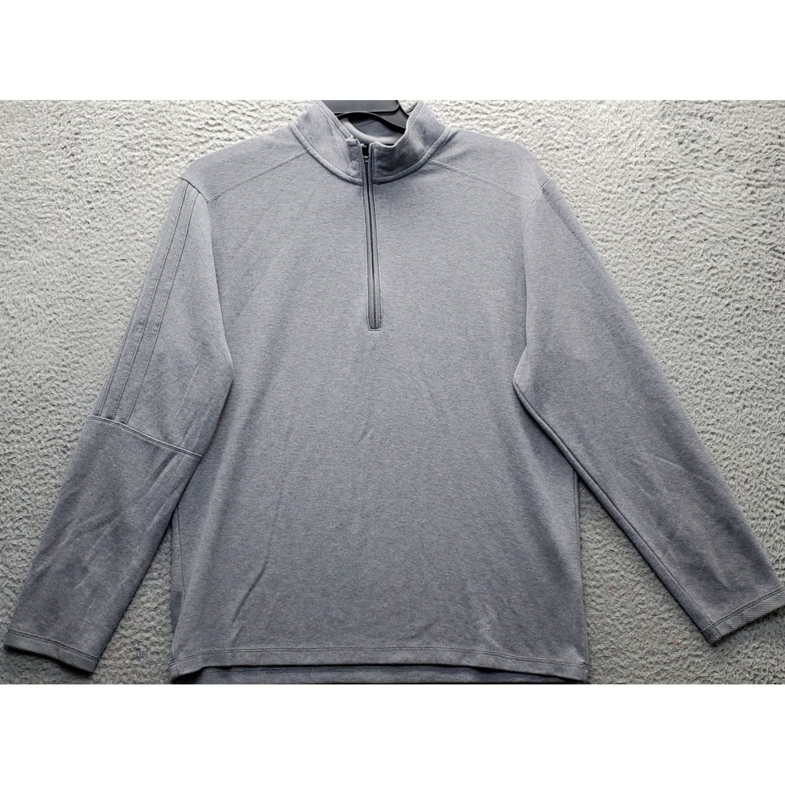 Adidas Adidas Activewear Shirt Mens L Gray Long Sleeve Mock Neck 1/4 Zip Outdoor Size US L / EU 52-54 / 3 - 2 Thumbnail
