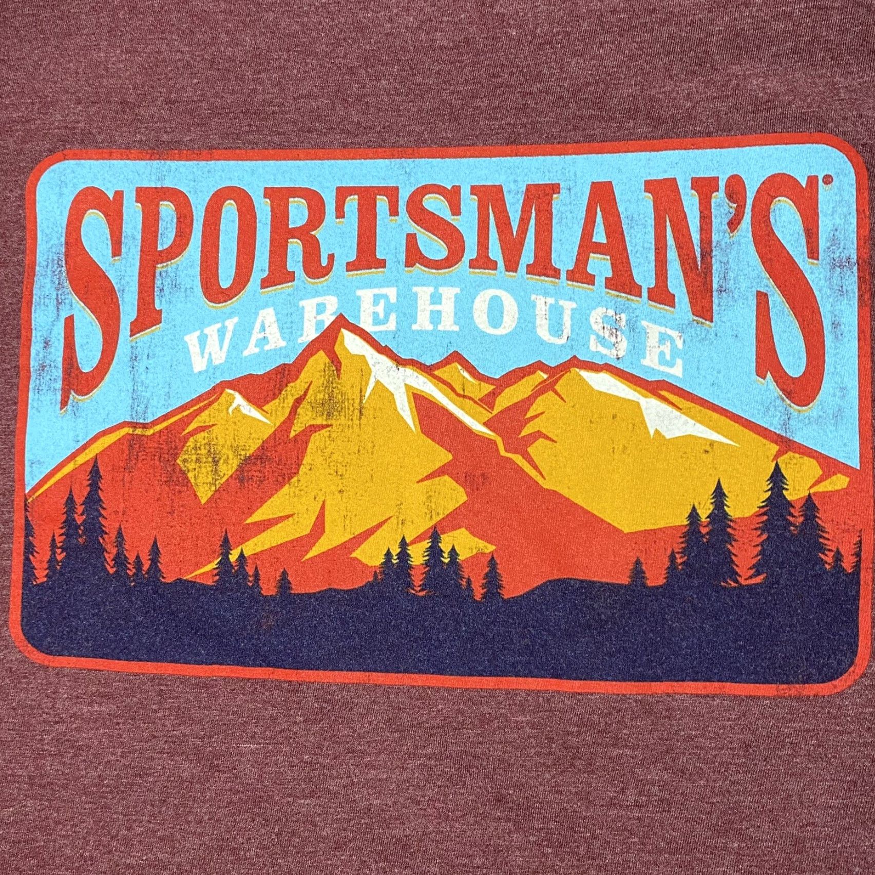 Warehouse Sportsmans Warehouse Men's Graphic Promo T Shirt Large Red Outdoor Shirt Mens L Short Sleeve Graphic Promo T Shirt Size US L / EU 52-54 / 3 - 2 Thumbnail