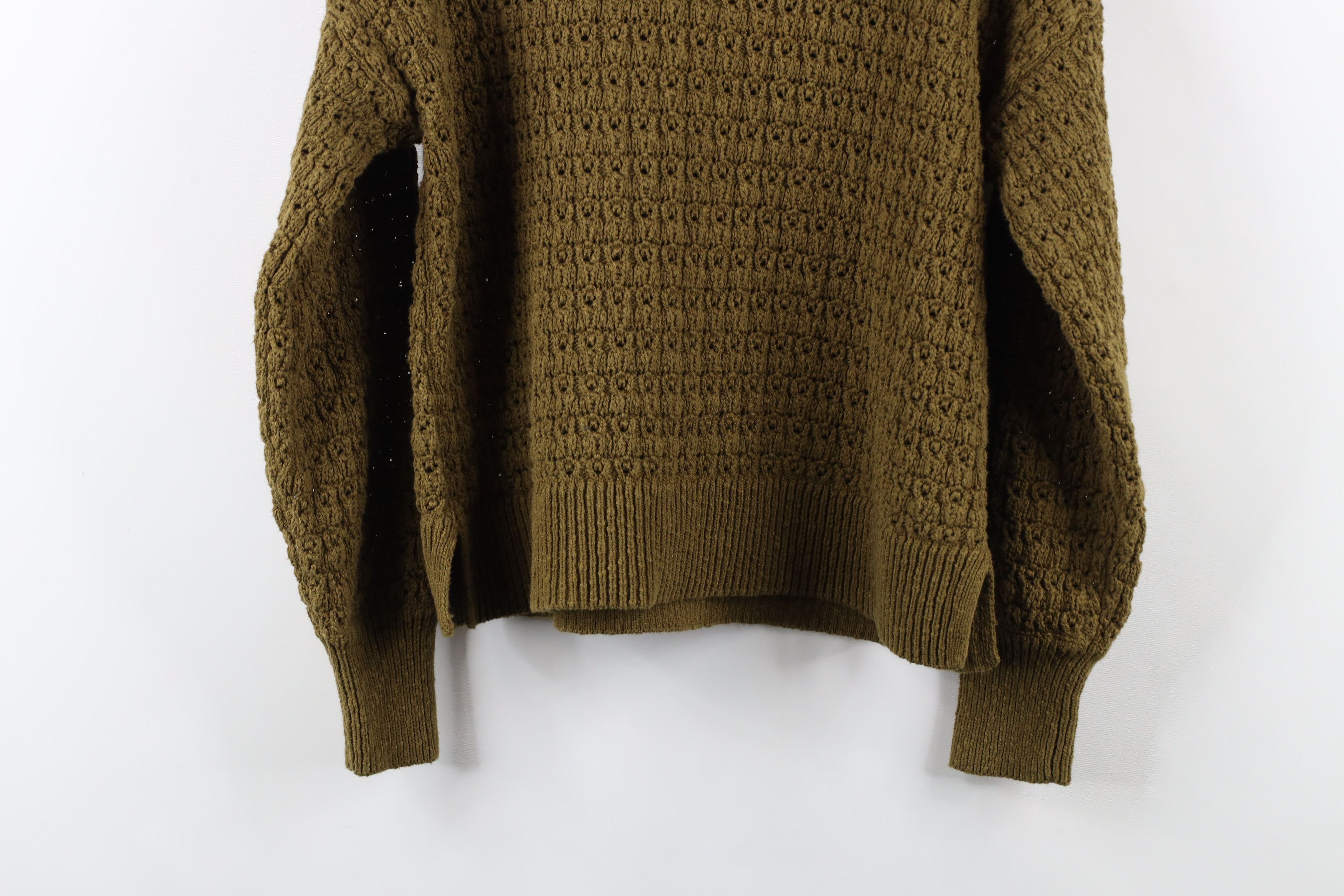 Madewell × Vintage Madewell Open Stitch Merino Wool Blend Knit Collared Sweater Size M / US 6-8 / IT 42-44 - 9 Thumbnail