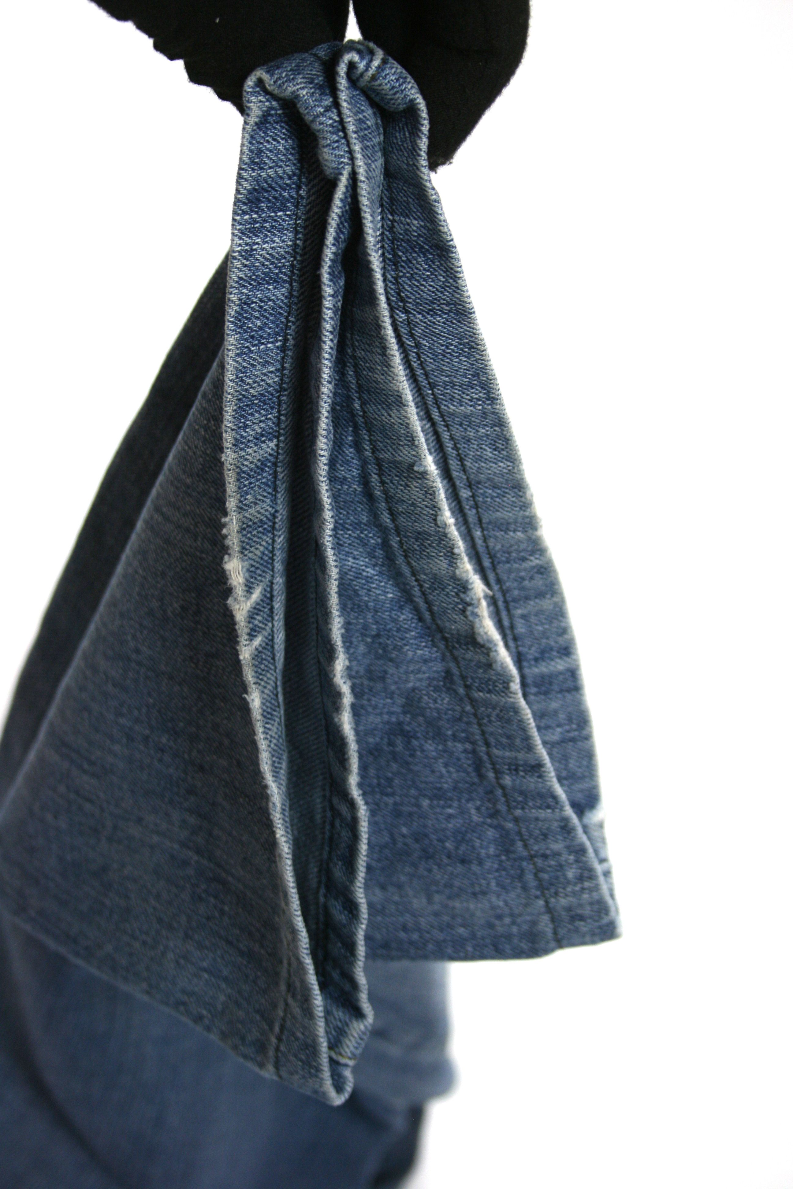 Armani 00S Metal Logo Y2K Wide Leg Indigo Jeans Vintage Size US 34 / EU 50 - 9 Thumbnail