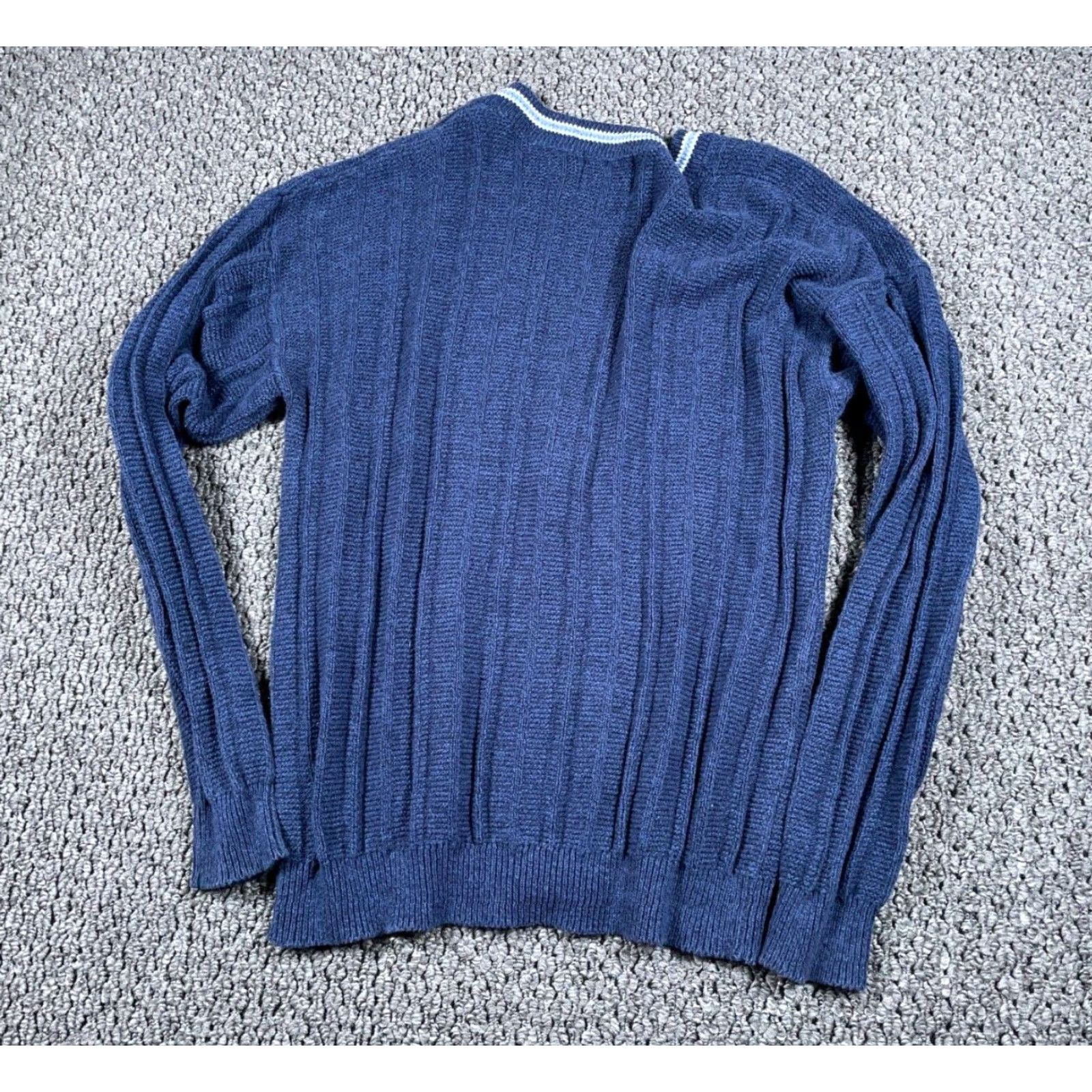 Jantzen VINTAGE Jantzen Chunky-Knit Cardigan Sweater Adult Medium Blue USA 90s Mens Size US M / EU 48-50 / 2 - 2 Thumbnail
