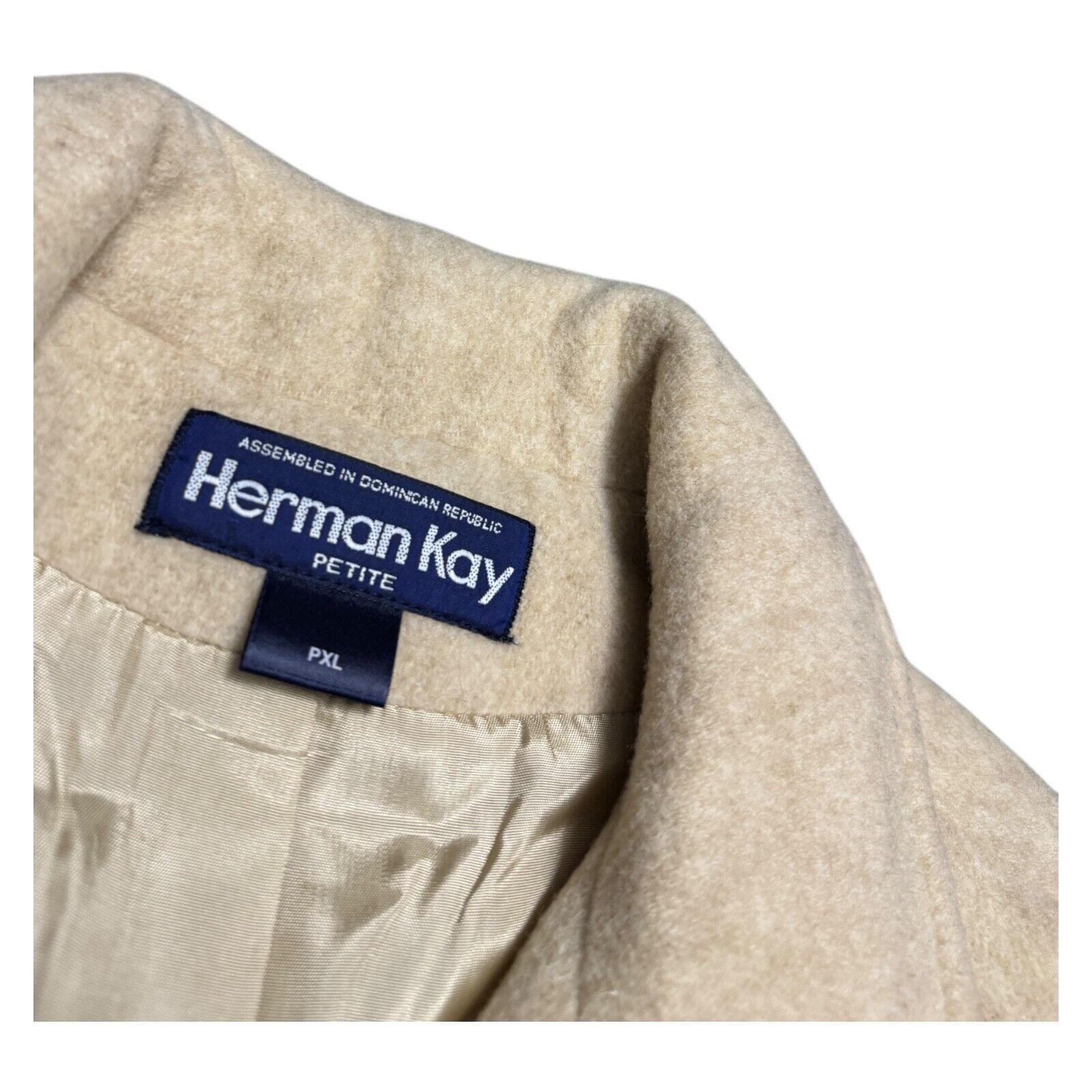 Vintage HERMAN KAY Vintage Wool Business Winter Coat Petite XL Size XL / US 12-14 / IT 48-50 - 3 Thumbnail
