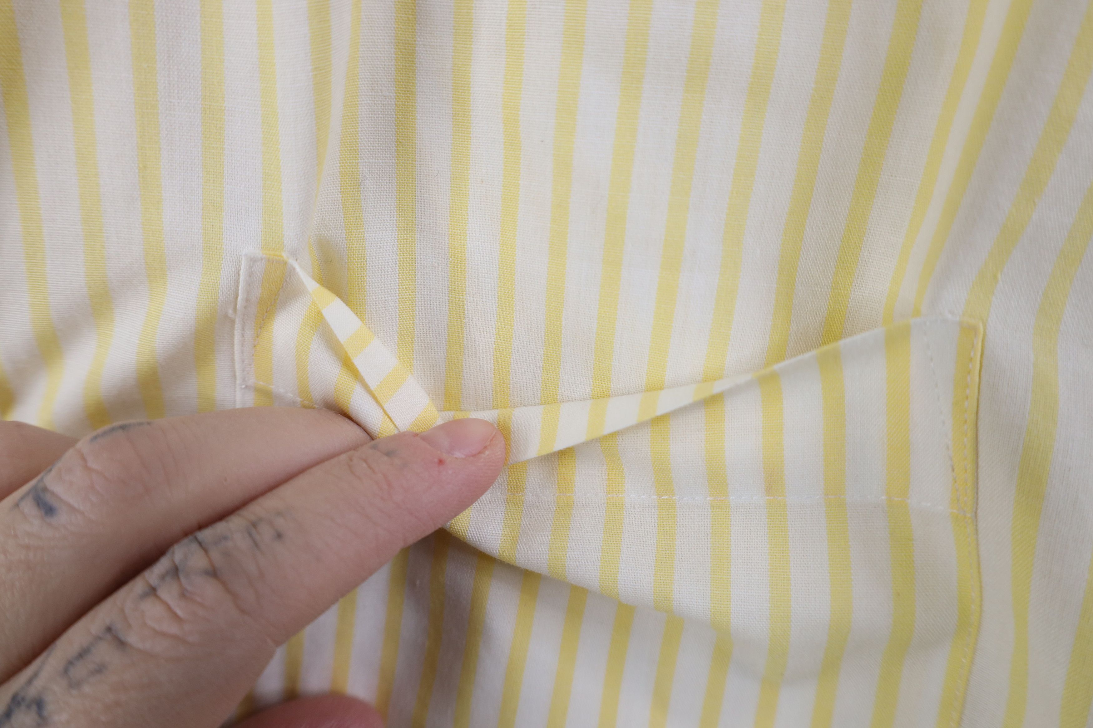 Lands' End Vintage 70s 80s Lands End Long Oxford Striped Button Shirt Size US L / EU 52-54 / 3 - 5 Thumbnail