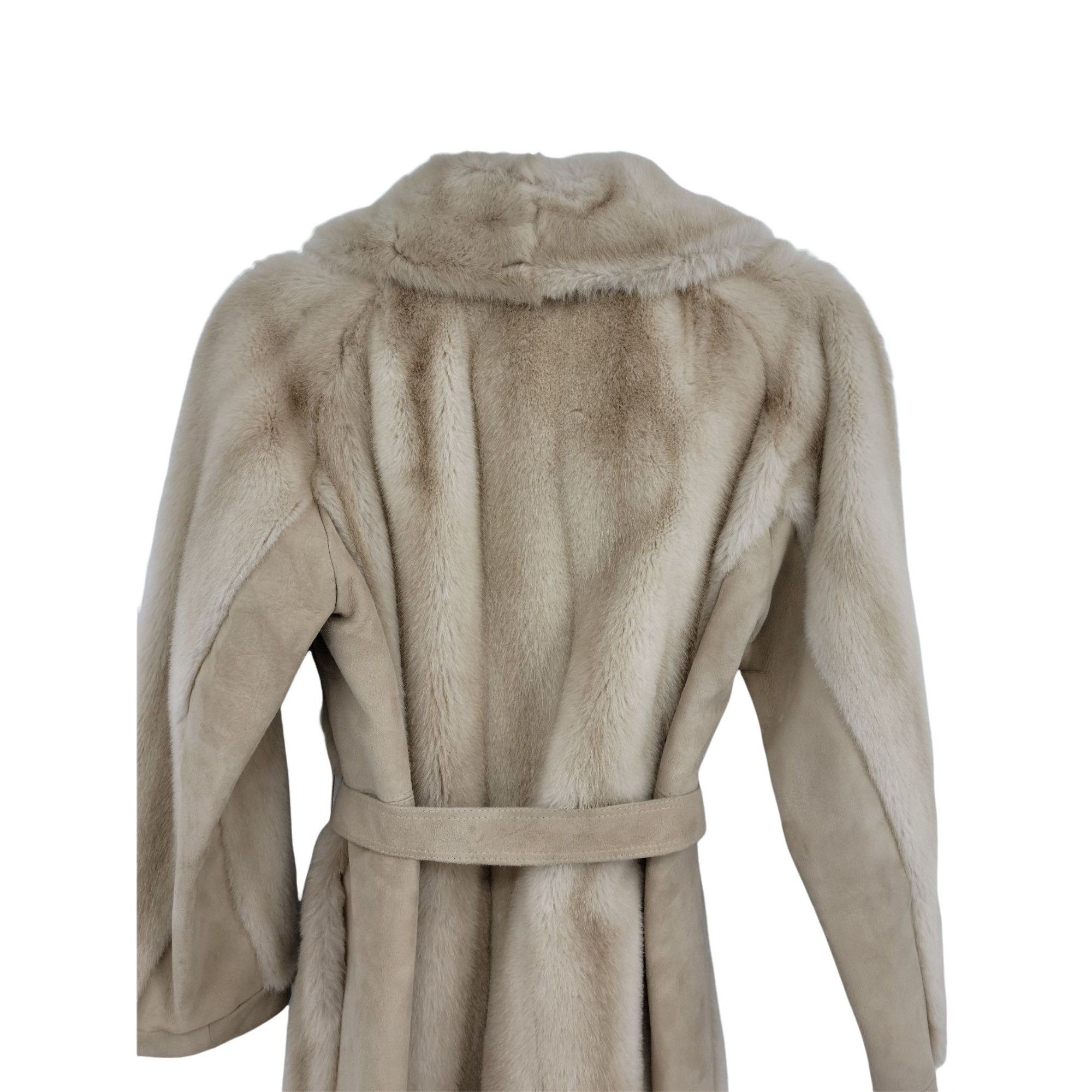 Vintage Vtg 60's Lilli Ann Vegan Faux Fur Penny Lane Coat Sz S Belte Size S / US 4 / IT 40 - 9 Thumbnail