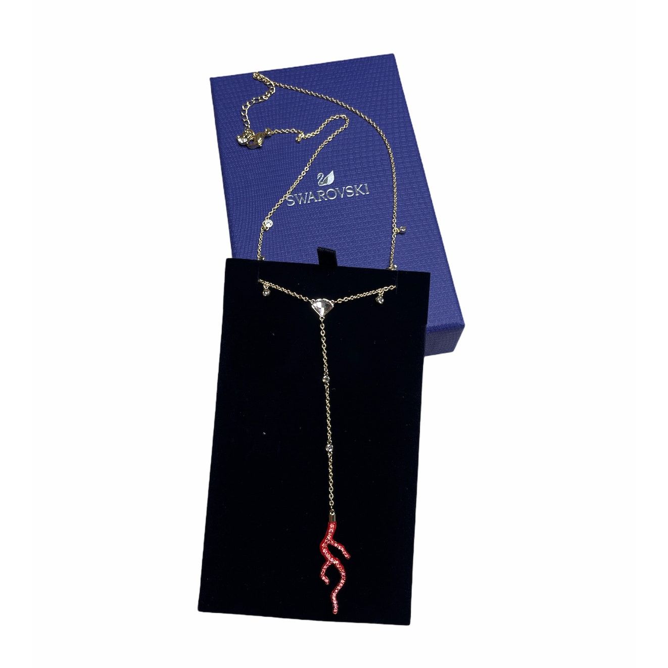 Swarovski Swarovski Shell Y Necklace, Red, Gold-tone plated Size ONE SIZE - 2 Thumbnail