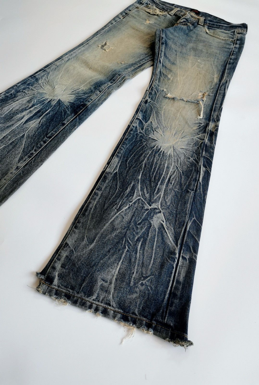 JACKROSE Bootcut Flare Mudmax Jackrose Thrashed Jeans ERD Grunge Size US 30 / EU 46 - 5 Thumbnail