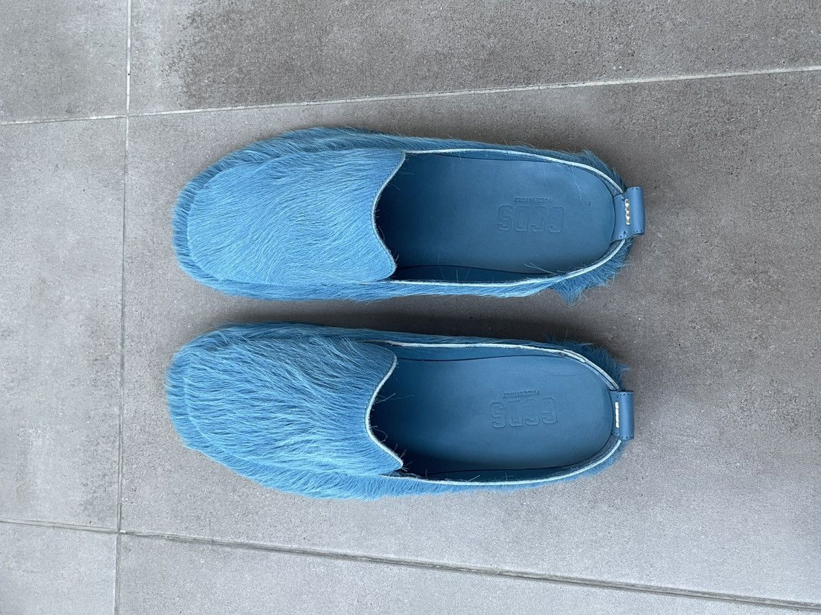GCDS × Marni !DS! SS23 GCDS Fussbet Calf Hair Blue Cavallino Mules Clogs Size US 10 / EU 43 - 8 Thumbnail