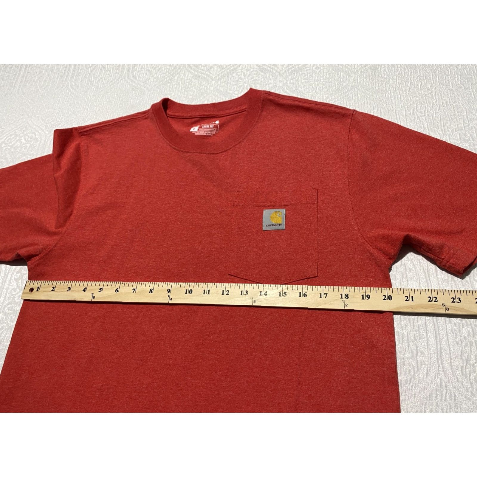 Carhartt Carhartt Shirt Mens Small Red Relaxed Fit Pocket Workwear Crewneck Tee K87-M Size US S / EU 44-46 / 1 - 4 Thumbnail