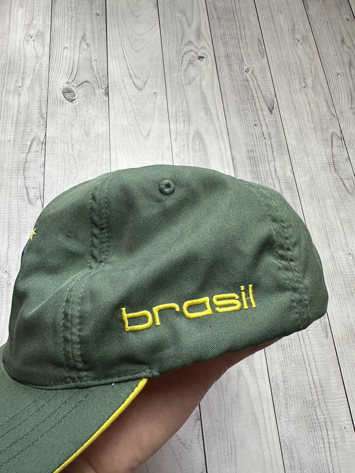 Nike × Vintage Vintage Nike Brazil soccer cap green Brasil khaki logo Size ONE SIZE - 2 Thumbnail