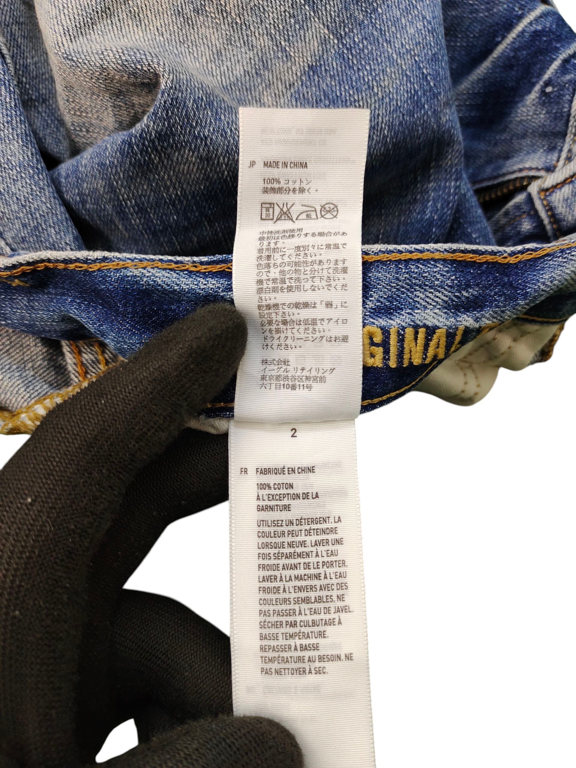 American Eagle Outfitters Vintage American Eagle Clawmark Distress Faded Denim Jeans Size US 30 / EU 46 - 15 Thumbnail
