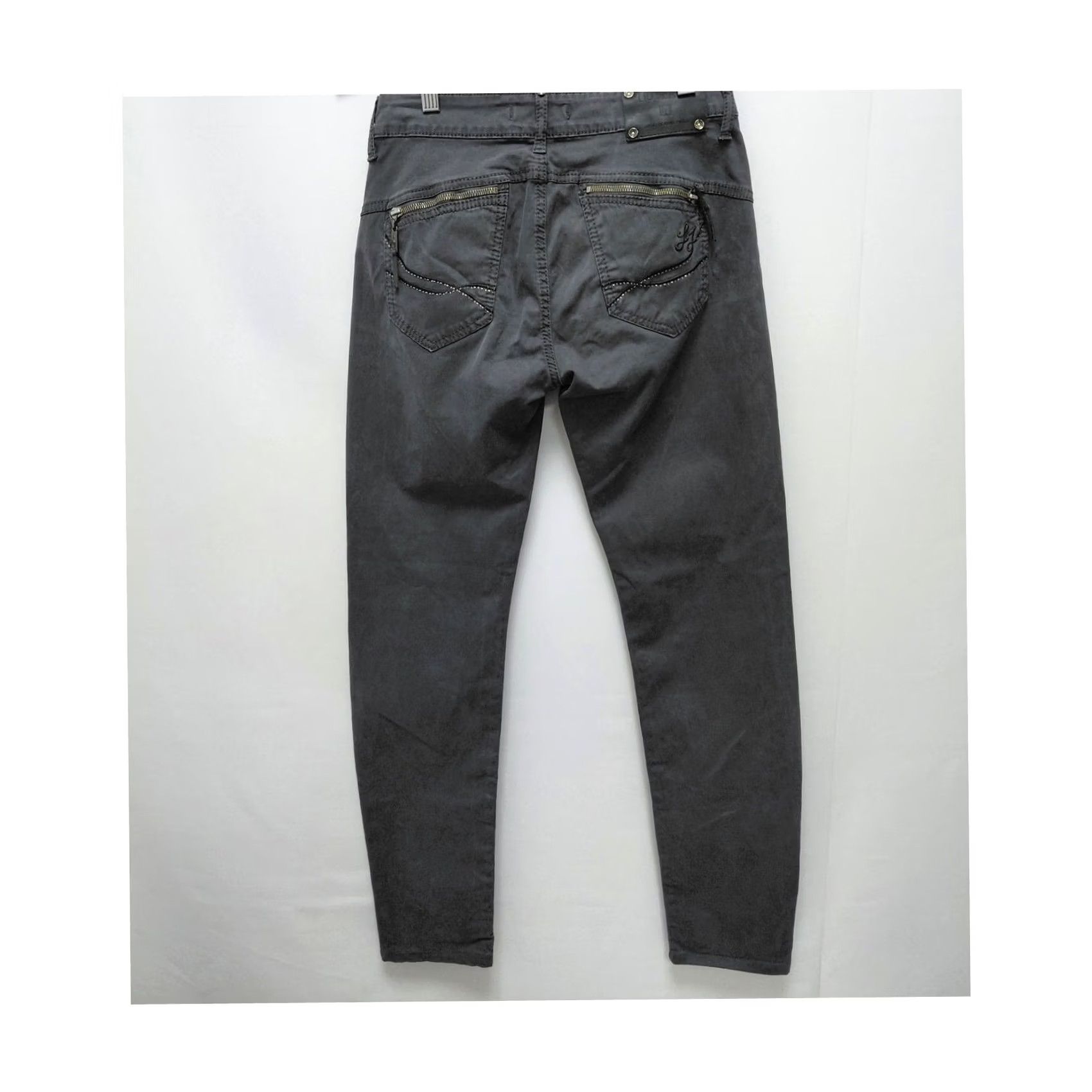 Liu Jo LIU JO Pantalone Slim Gray 29 Regular Cotton Elastane Made in Italy Women Pant Size 29" - 2 Thumbnail