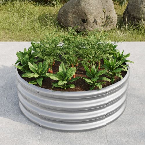 Designer × Homemade 32.08*11.4" Tall Round Raised Garedn Bed, Metal Raised Beds Size US L / EU 52-54 / 3 - 8 Thumbnail
