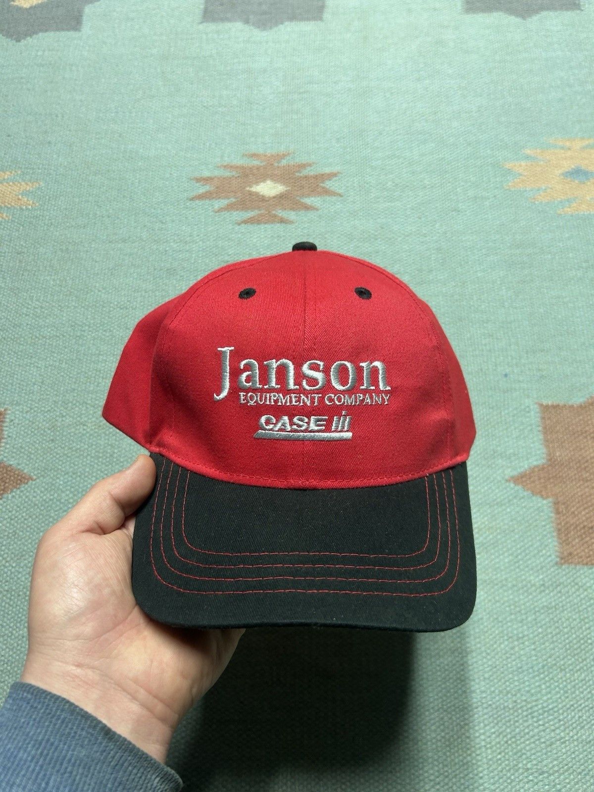 Vintage Vtg strapback hat Janson Equipment case IH tractor farm NOS Size ONE SIZE - 2 Thumbnail