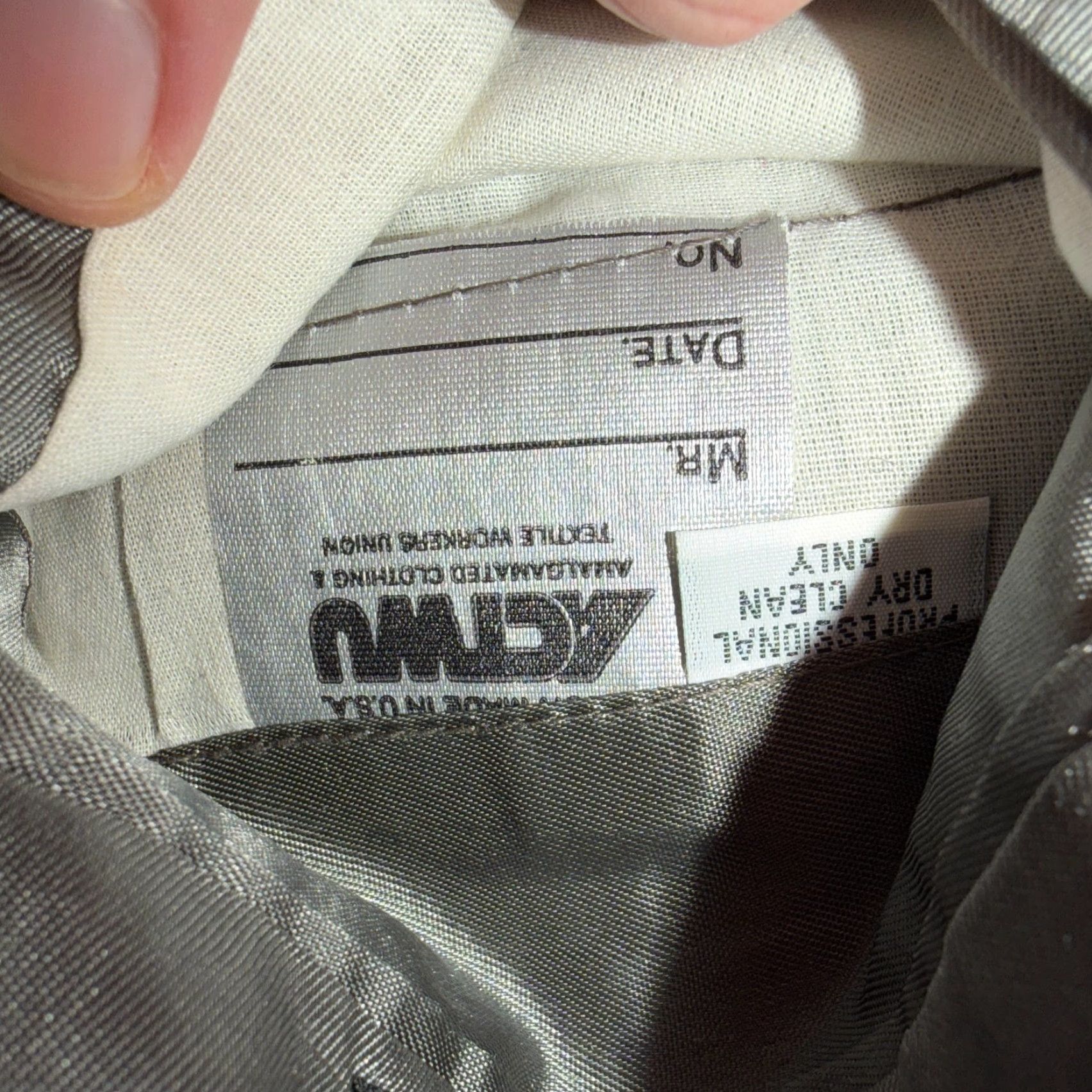 Nordstrom VINTAGE Nordstrom 42 Blazer Gray Wool Sport Coat USA 1980s Union USA Gold Button Size 42R - 4 Thumbnail