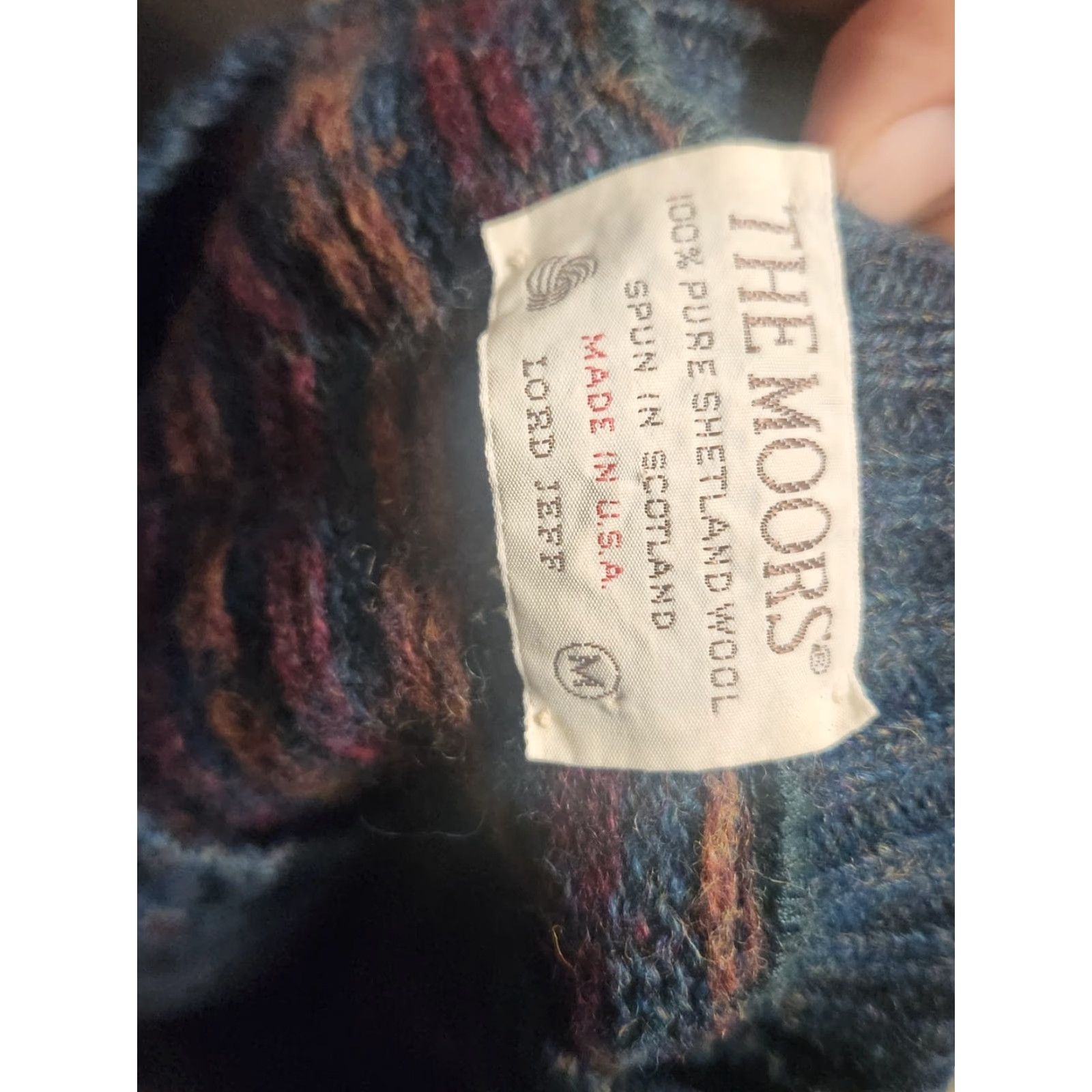 Vintage VINTAGE The Moors Wool Sweater Pullover Knit Crew Neck Long Sleeve M Blue Mens Regular Knit - Size US M / EU 48-50 / 2 - 2 Thumbnail