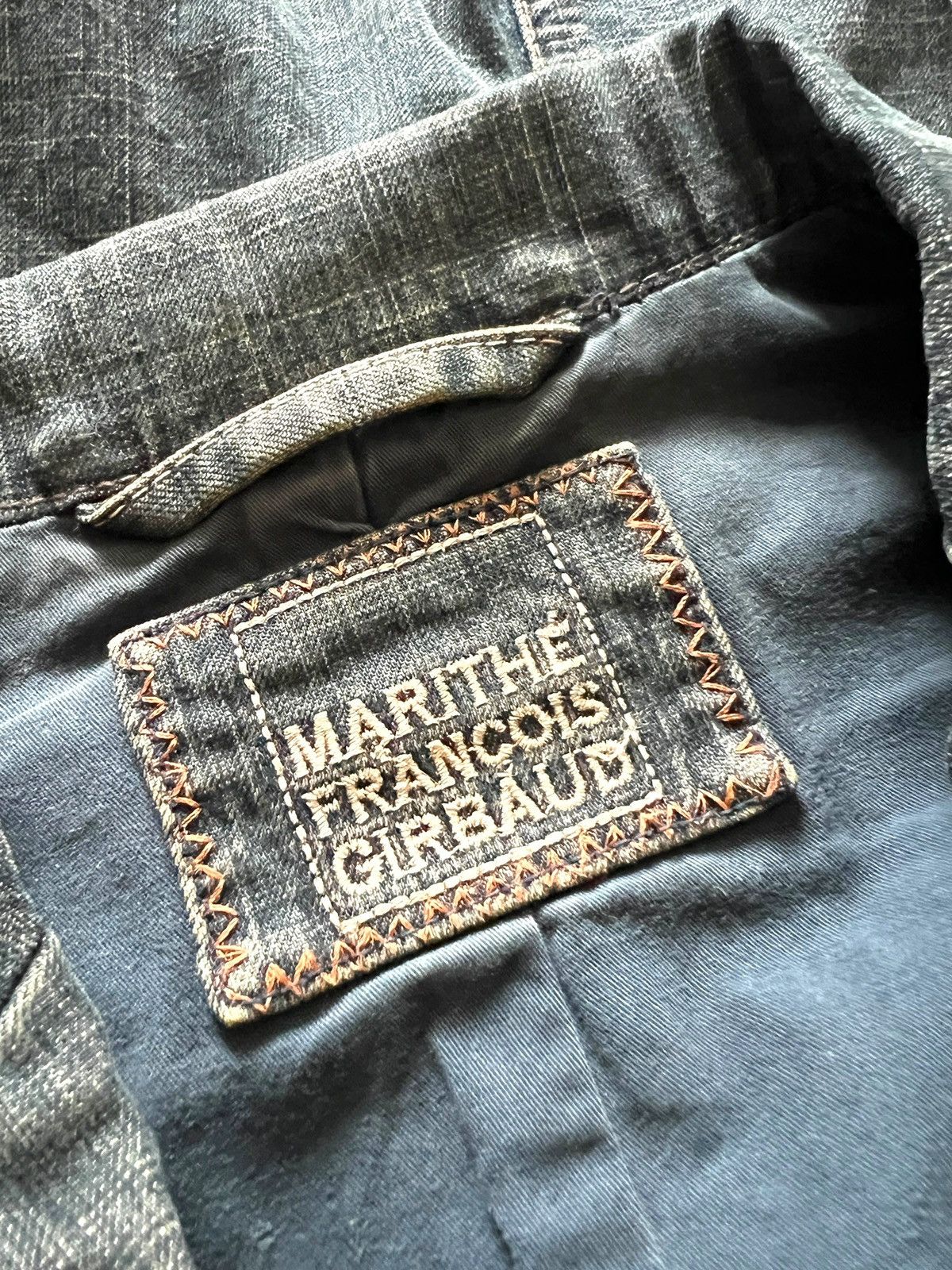 Marithe + Francois Girbaud 1990s Marithe Francois Girbaud Denim Blazer Jacket Size S / US 4 / IT 40 - 12 Thumbnail