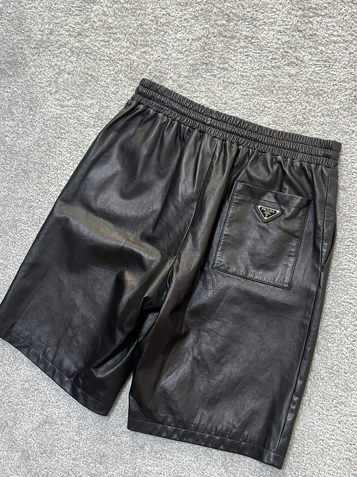 Prada Prada Nappa Leather Bermuda Black Shorts Size 46 Size US 32 / EU 48 - 4 Thumbnail
