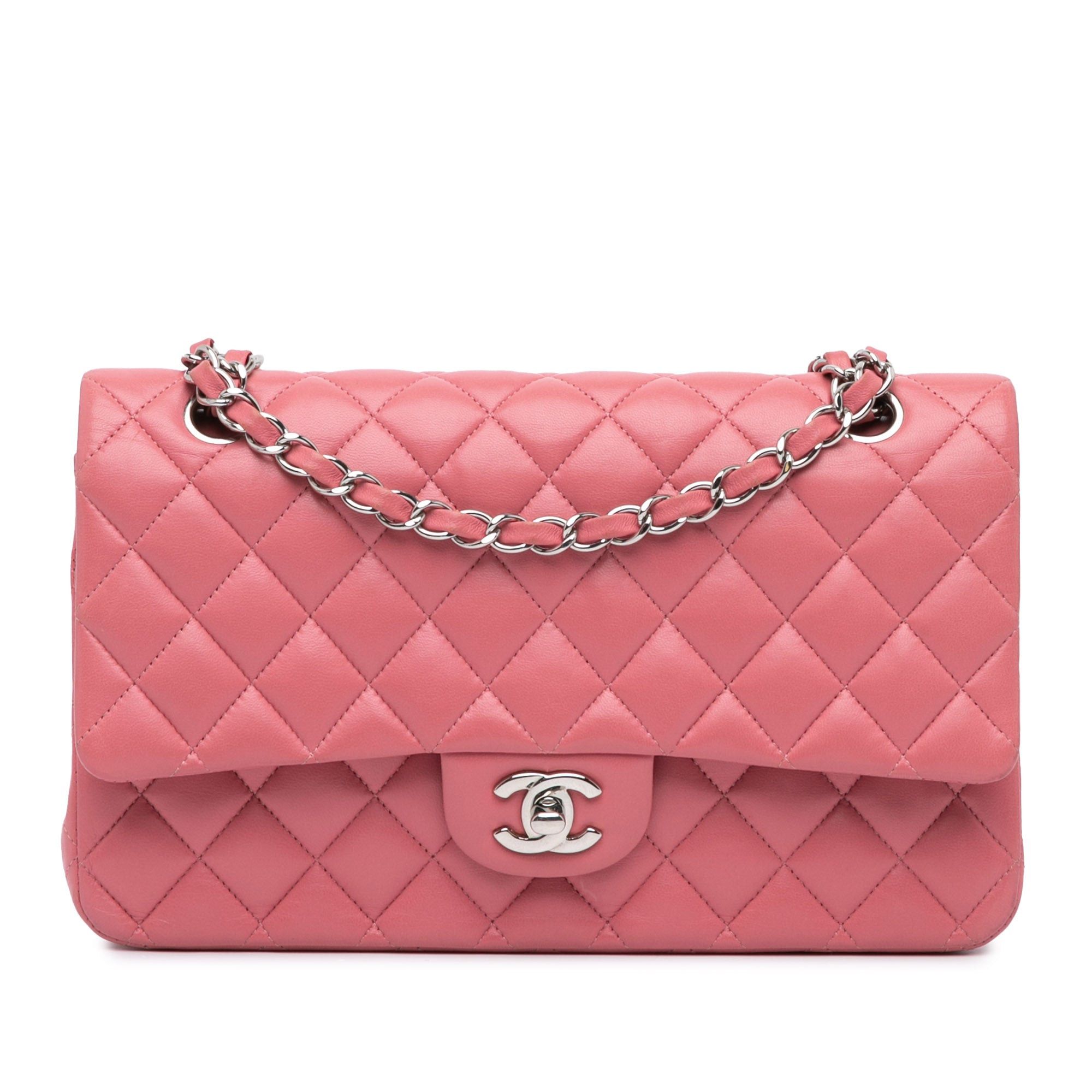 Chanel Chanel Medium Classic Lambskin Double Flap Pink Size ONE SIZE - 1 Thumbnail