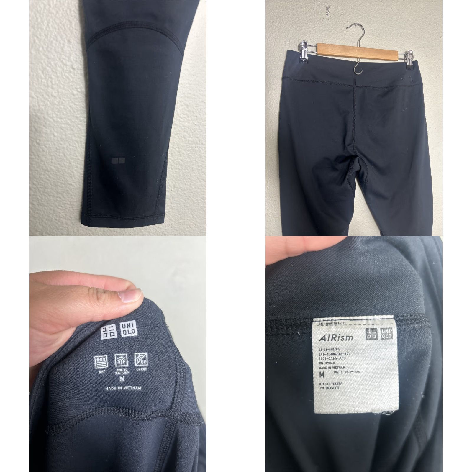 Uniqlo VINTAGE Uniqlo Womens Capri Yoga Pants Leggings Capris 28x24 M Black Capris Yoga Womens M Black Capris leggings Size 32" / US 10 / IT 46 - 8 Thumbnail