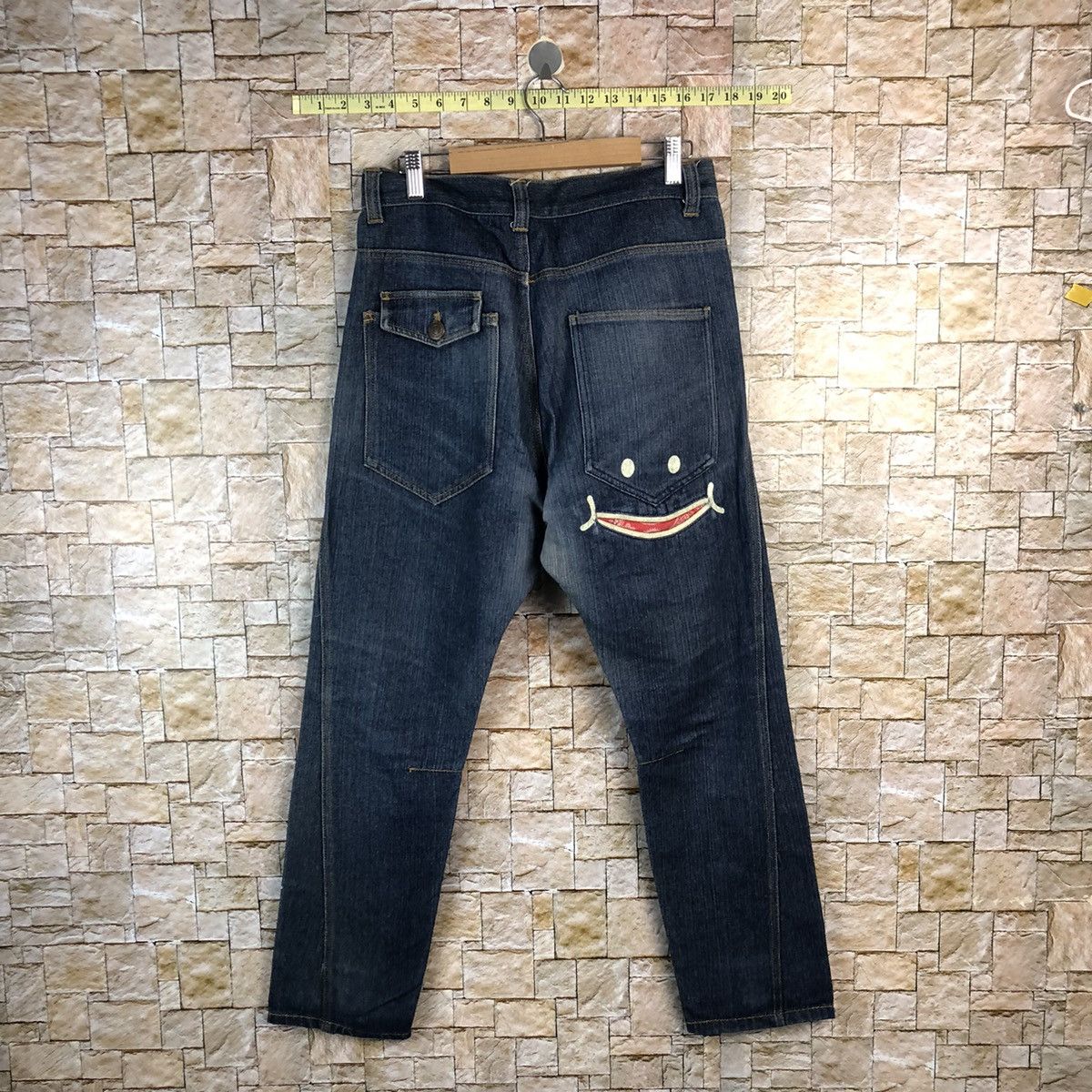 Japanese Brand Up Start Made Smile Blue Denim like kapital Pants #A954 Size US 30 / EU 46 - 12 Thumbnail