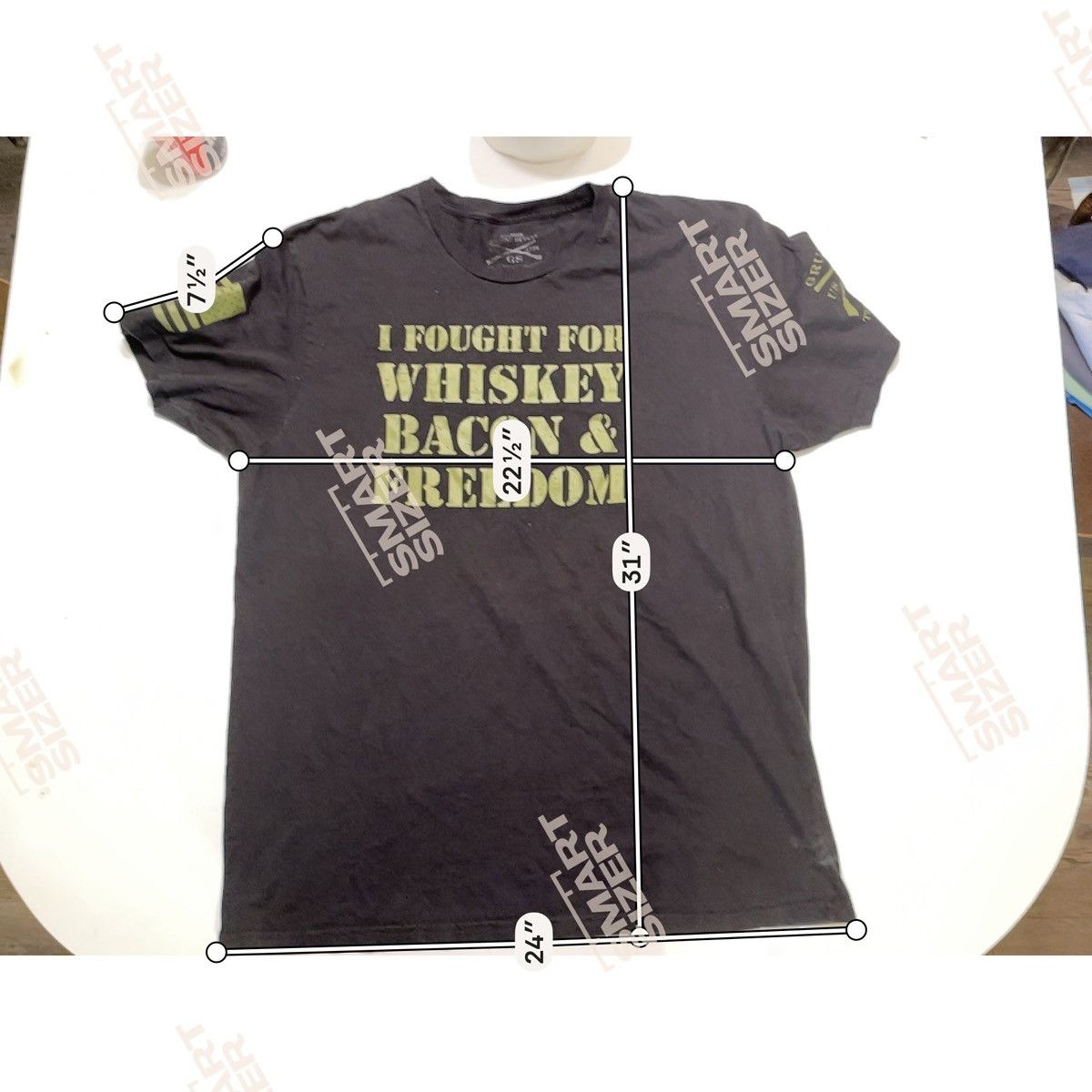 Grunt Style Grunt Style Men’s 2XL Whiskey Bacon Freedom Graphic T-Shirt Size US XXL / EU 58 / 5 - 8 Thumbnail