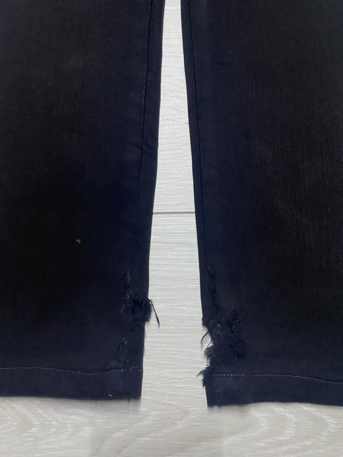 Edwin Vintage Japanese Edwin Black Denim Distressed Loose Jeans Size US 29 - 9 Thumbnail