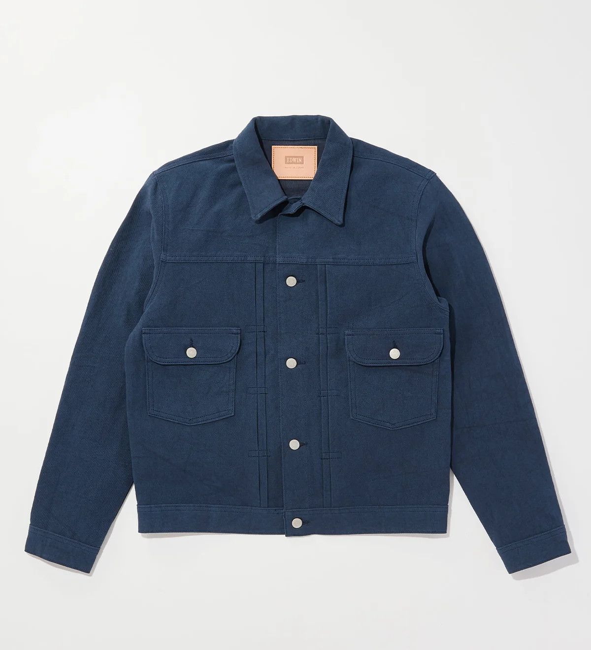 Edwin Edwin Navy & Linen Twill Trucker Jacket Size US L / EU 52-54 / 3 - 1 Thumbnail