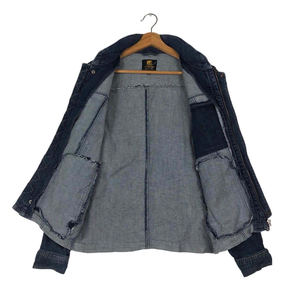 Japanese Brand 🔥Vintage Denim Biker Jacket I’z Frontier Japan Made Size US M / EU 48-50 / 2 - 13 Thumbnail
