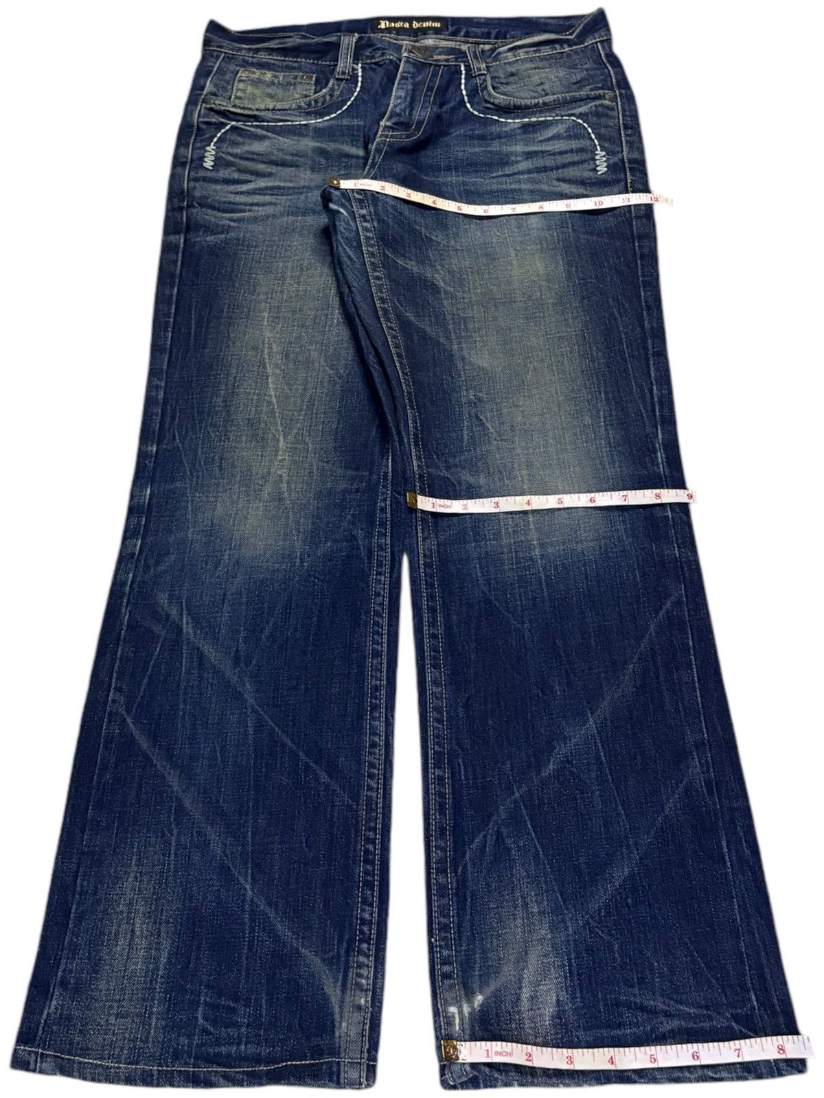 Japanese Brand Vintage Japanese Brand Mud Wash Baggy Jeans Size US 33 - 14 Thumbnail