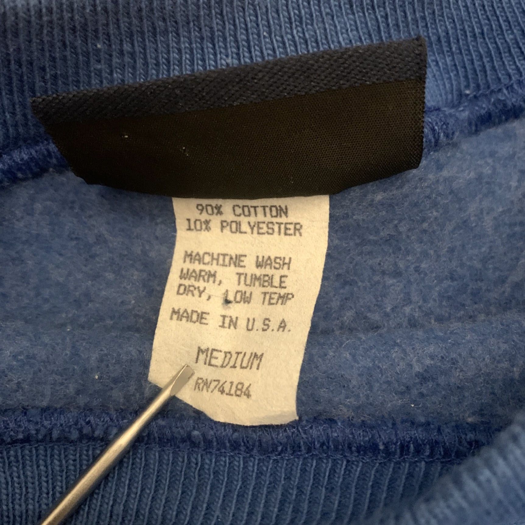 Vintage VINTAGE Oshkosh B'Gosh Reverse Weave Sweatshirt Adult Medium Blue Fleece Pullover 90s Mens Size US M / EU 48-50 / 2 - 6 Thumbnail