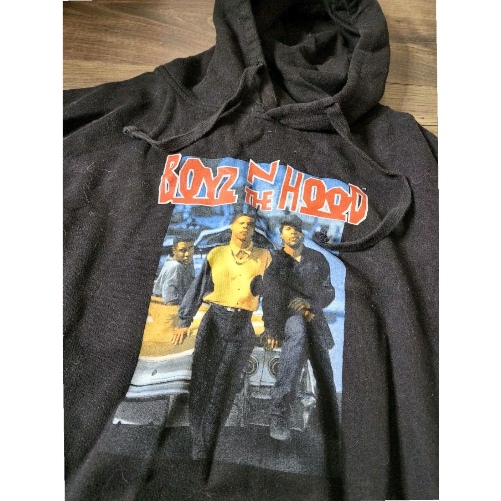 Vintage Boyz N The Hood Mens Pullover Hoodie Sweatshirt Black Hip Hop Distressed L Size US L / EU 52-54 / 3 - 2 Thumbnail