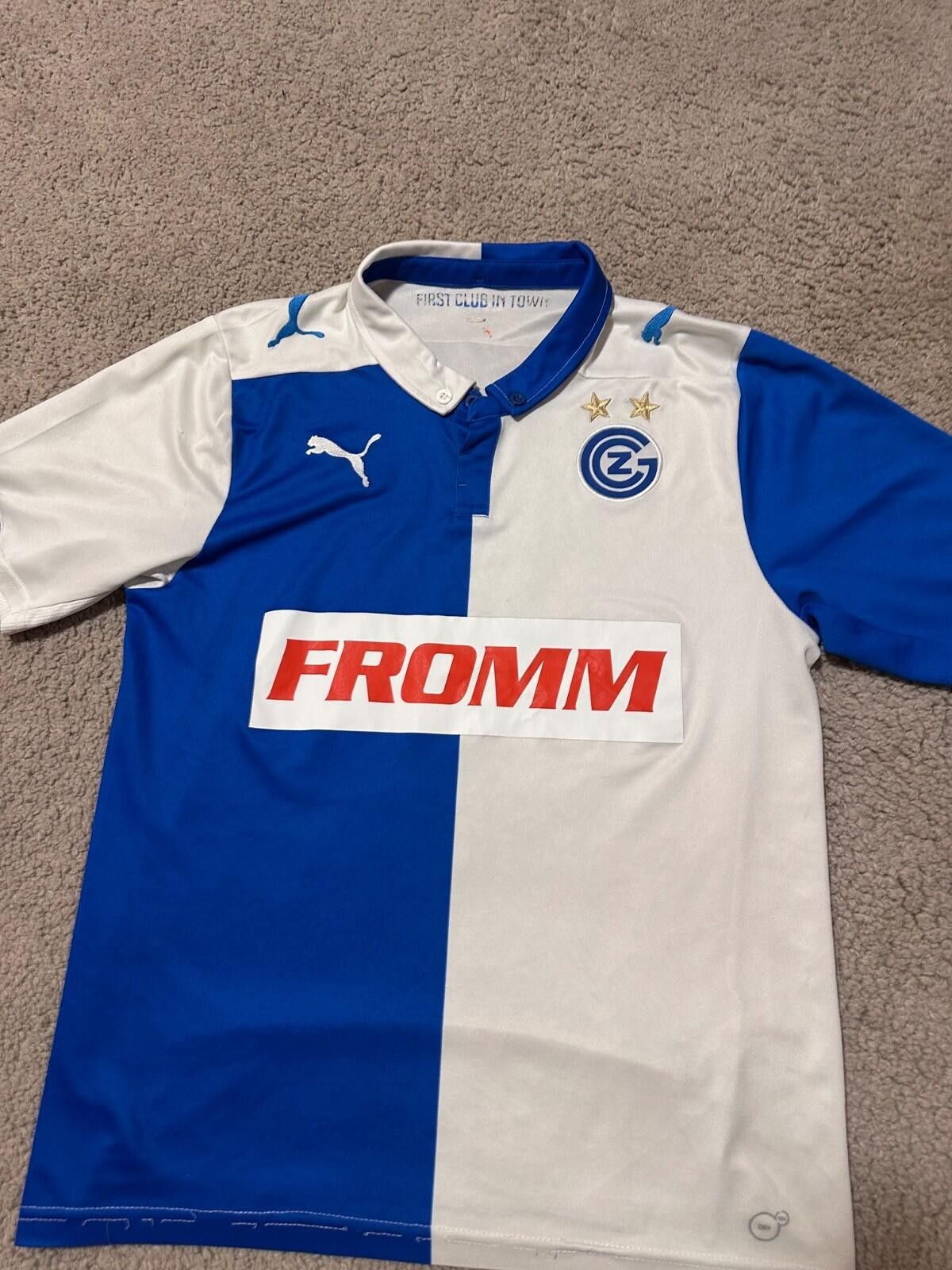 Puma GRASSHOPPERS-CLUB ZURICH 2014 HOME SHIRT PUMA JERSEY SOCCER Size US M / EU 48-50 / 2 - 3 Thumbnail