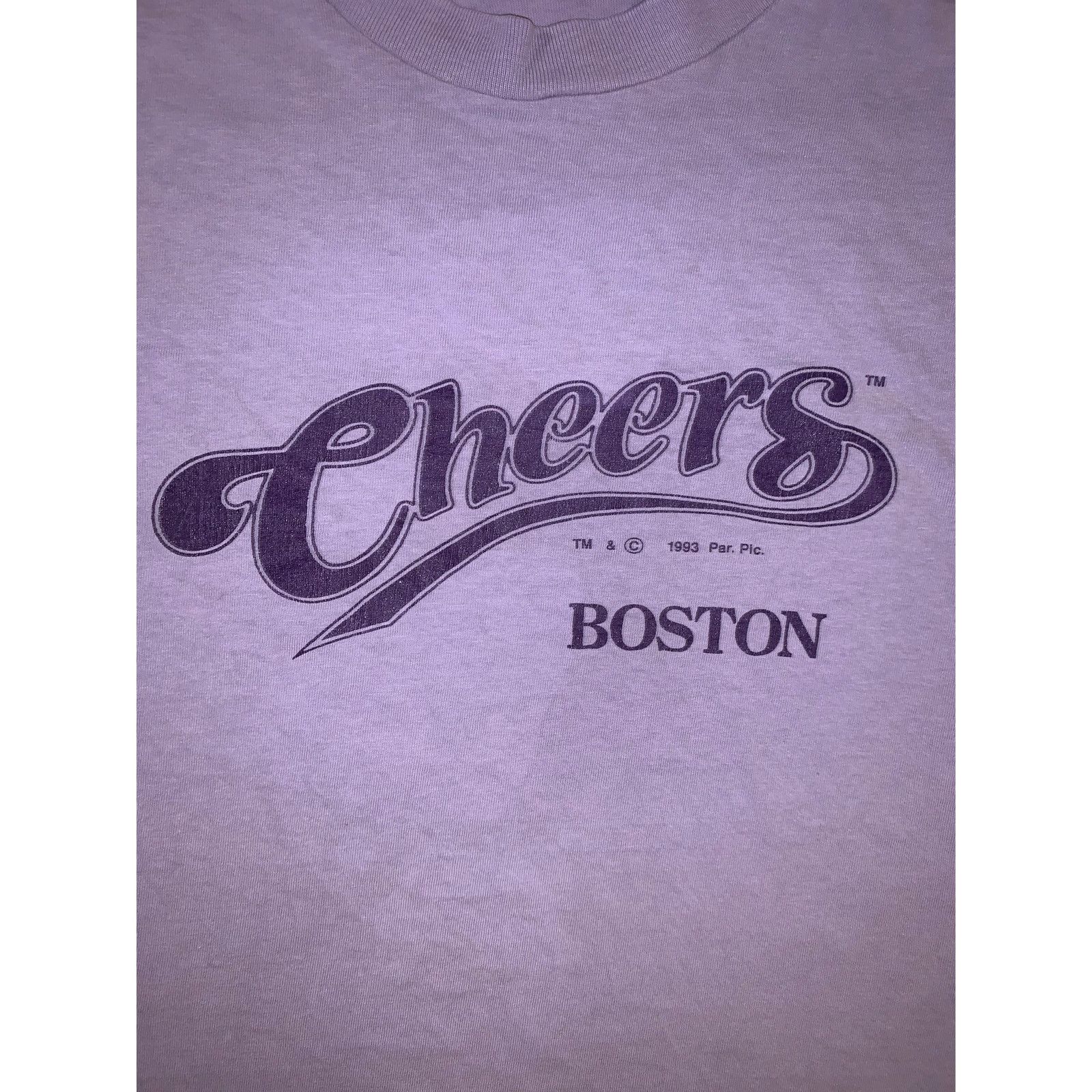 TEE JAYS Vintage 90s Cheers Boston T Shirt Purple Medium USA Made Size US M / EU 48-50 / 2 - 1 Thumbnail