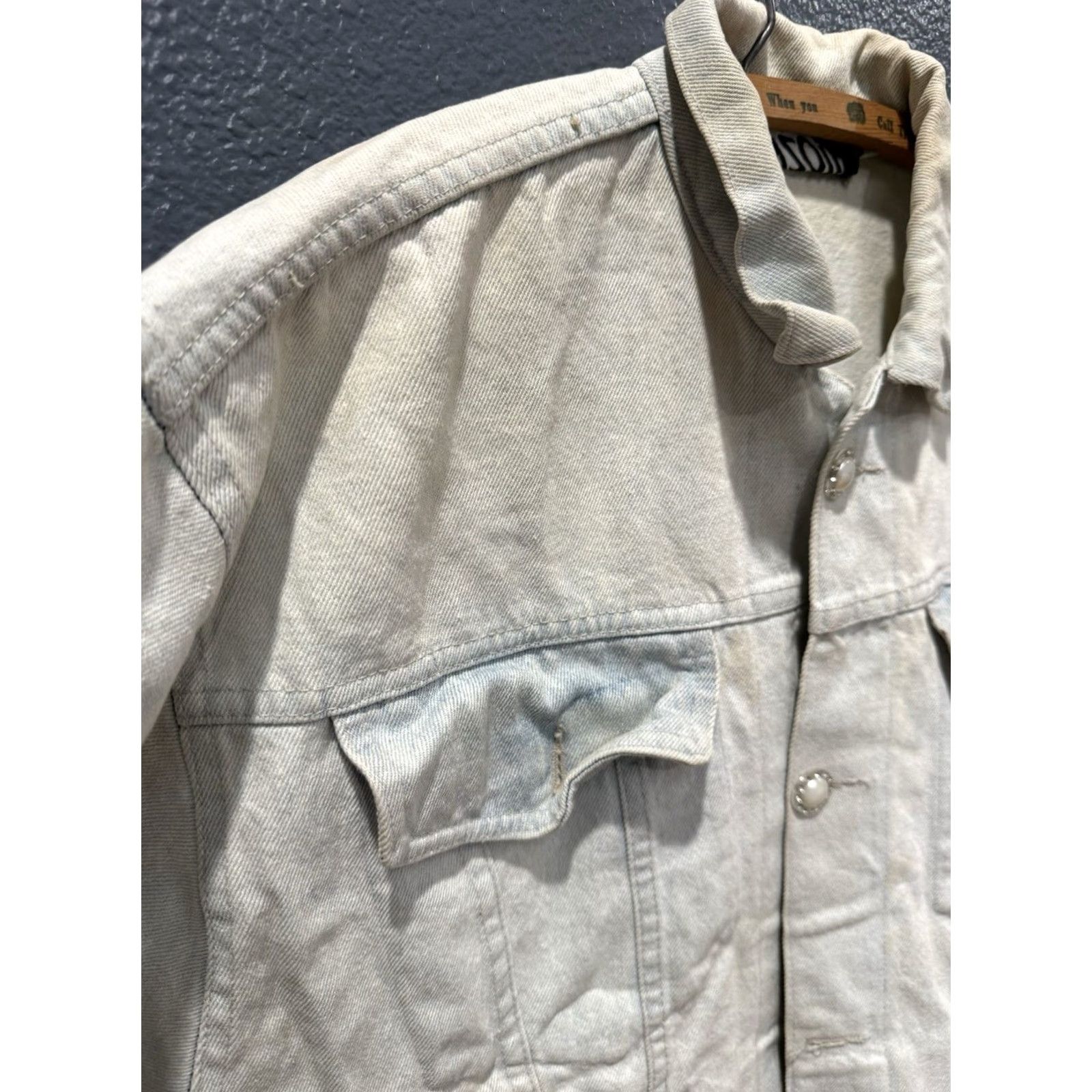 Denime VINTAGE Gonzo York City Skyline Airbrush Denim Jacket, 80s, Women XL, Blue, Denim, Jacket, 80s, Womens, York City Skyline, Basic Jacket, Vintage 80s Size 40" / US 18 - 7 Thumbnail