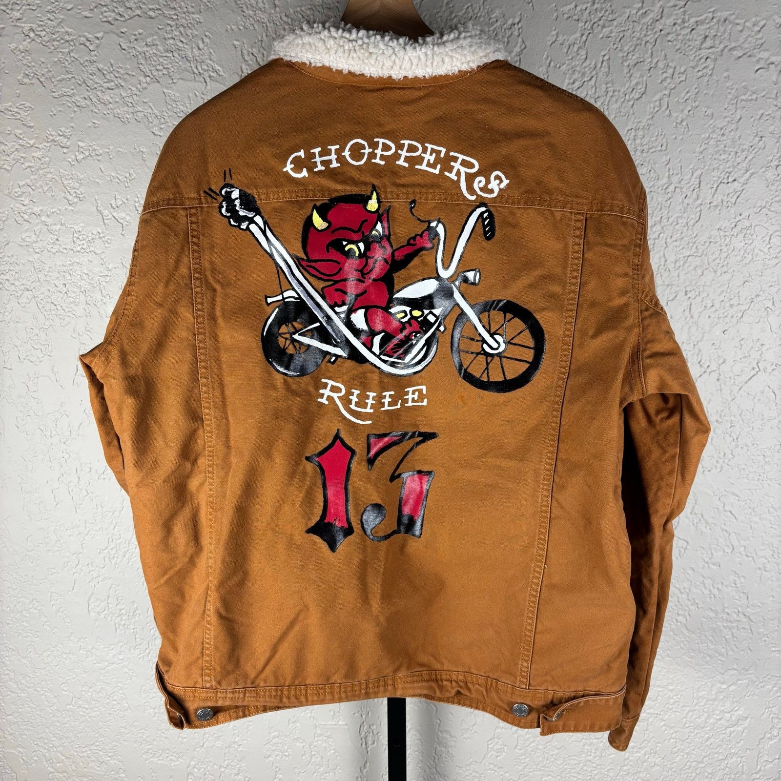 Ed Hardy Choppers Ed Hardy Y2K Rule 13 Canvas Sherpa Lined XL Jacket Size US XL / EU 56 / 4 - 2 Thumbnail