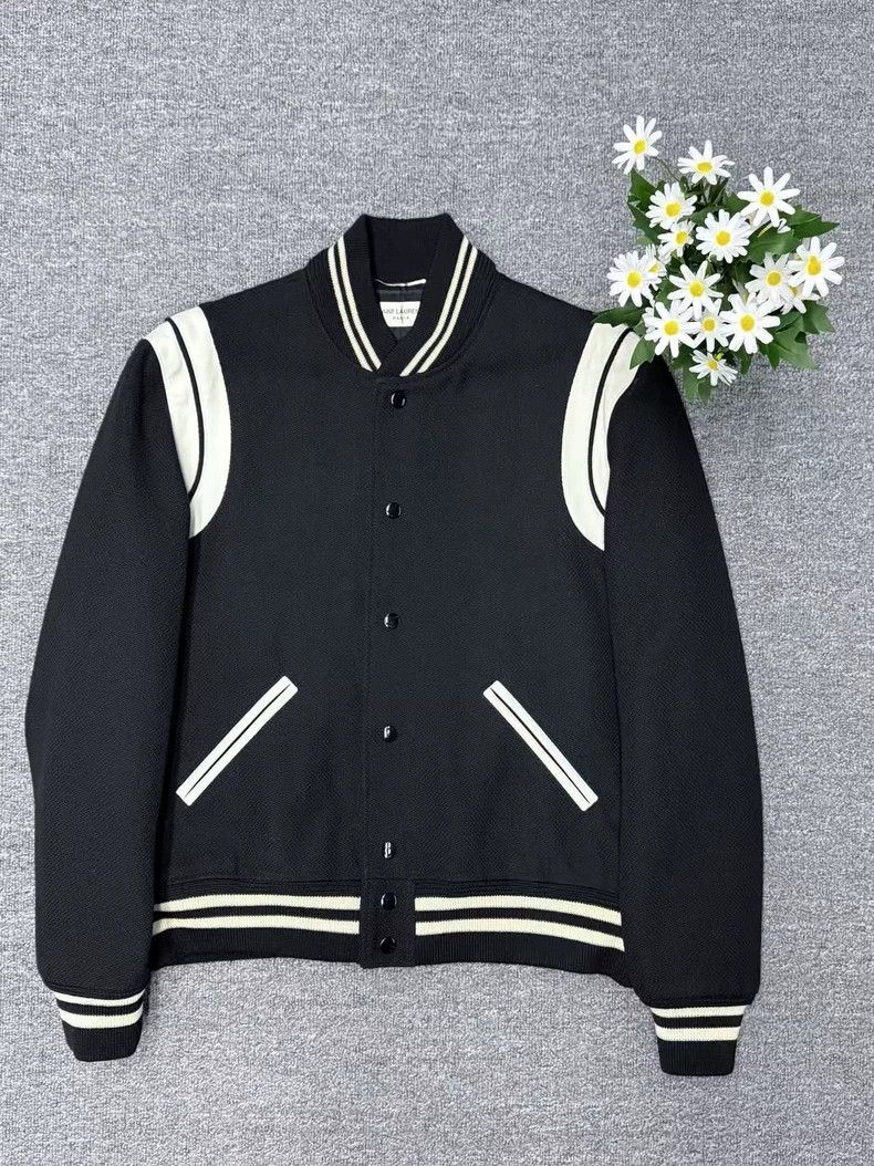 Yves Saint Laurent Saint Laurent Black and white Teddy jacket 2502-Nextarrow Size US L / EU 52-54 / 3 - 1 Thumbnail