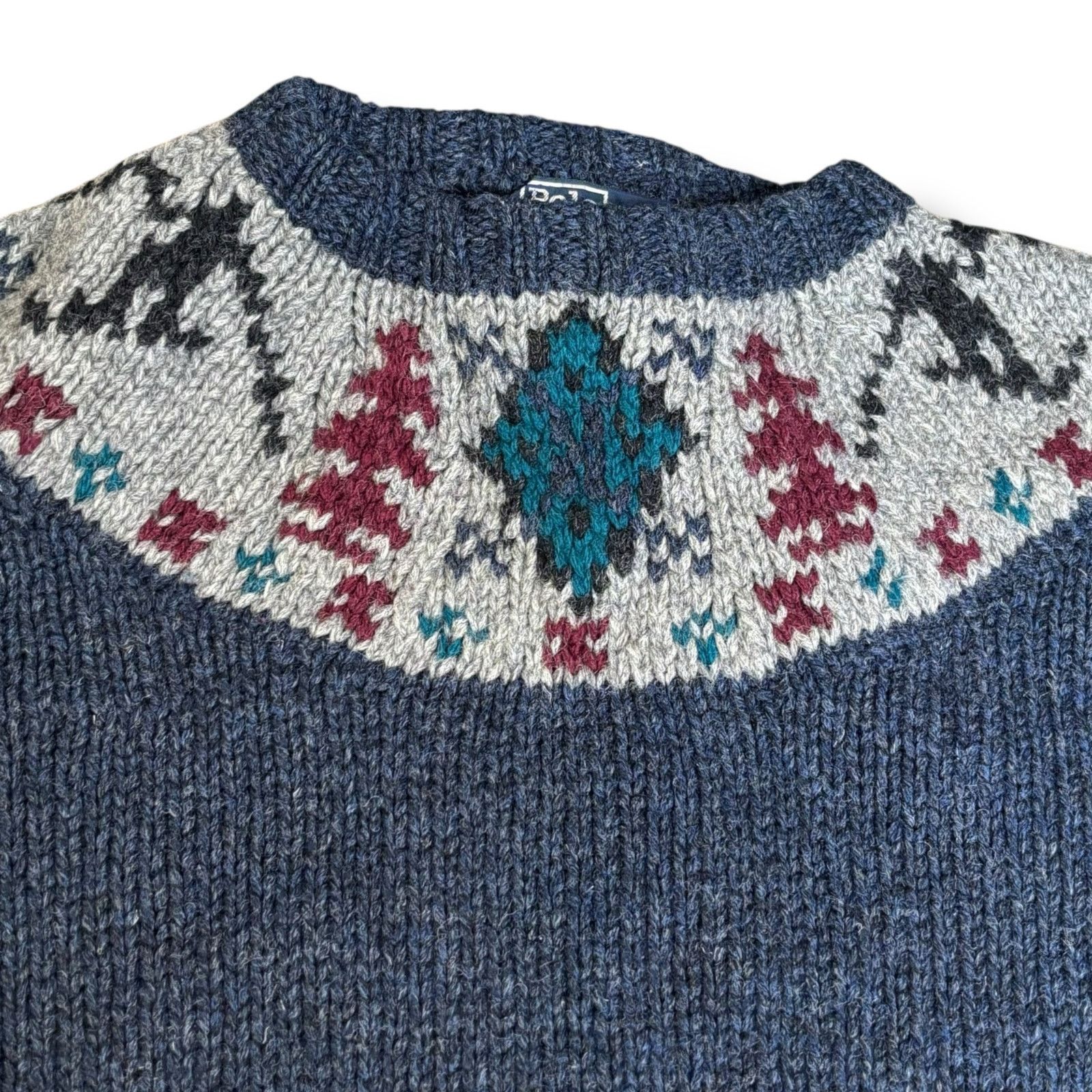 Polo Ralph Lauren Vintage 90s Polo Ralph Lauren Blue Wool Ski Sweater Nordic Size US S / EU 44-46 / 1 - 7 Thumbnail