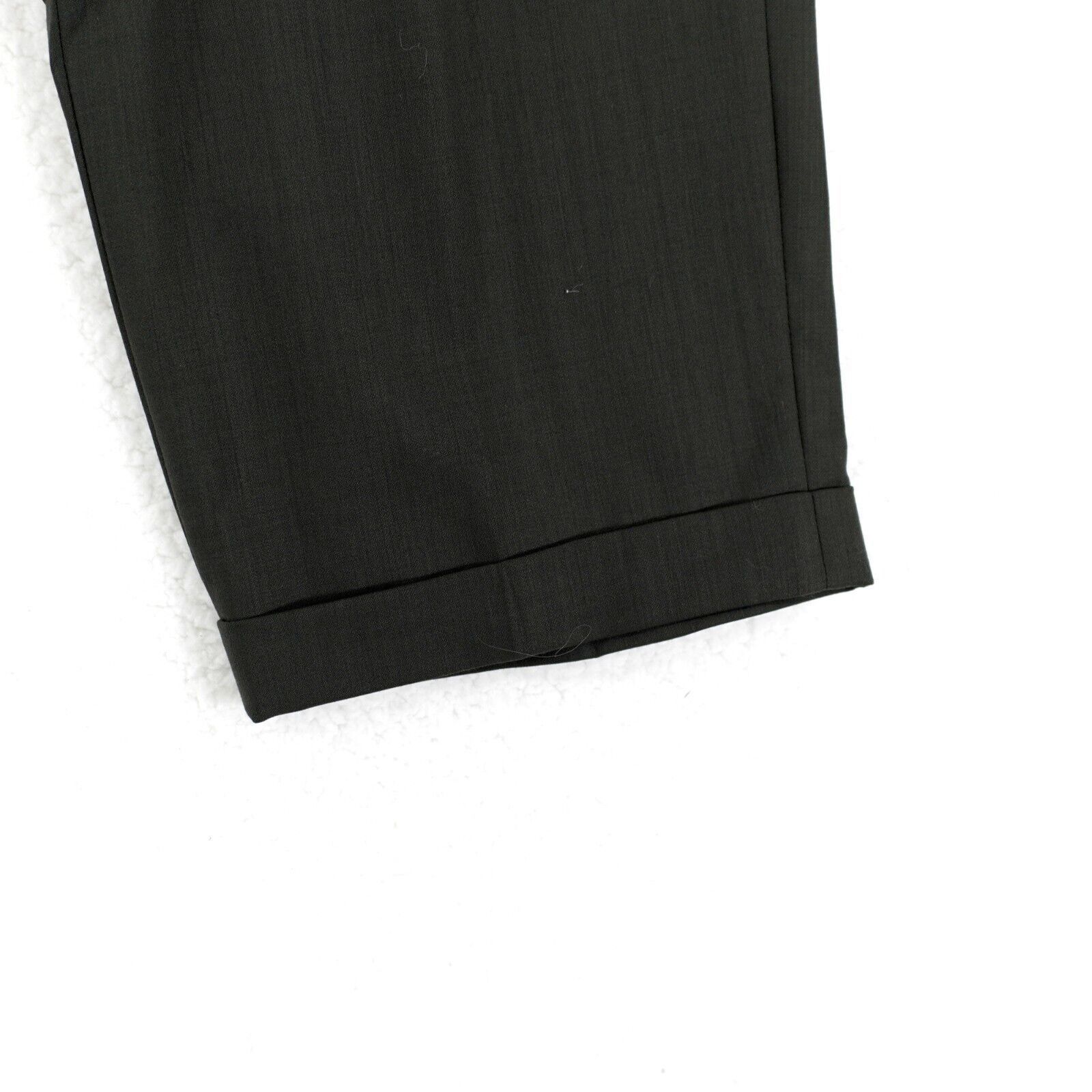 Hart Schaffner Marx Hart Schaffner Marx Wool Green Pleated Cuffed High Rise Dres Size 36S - 2 Thumbnail