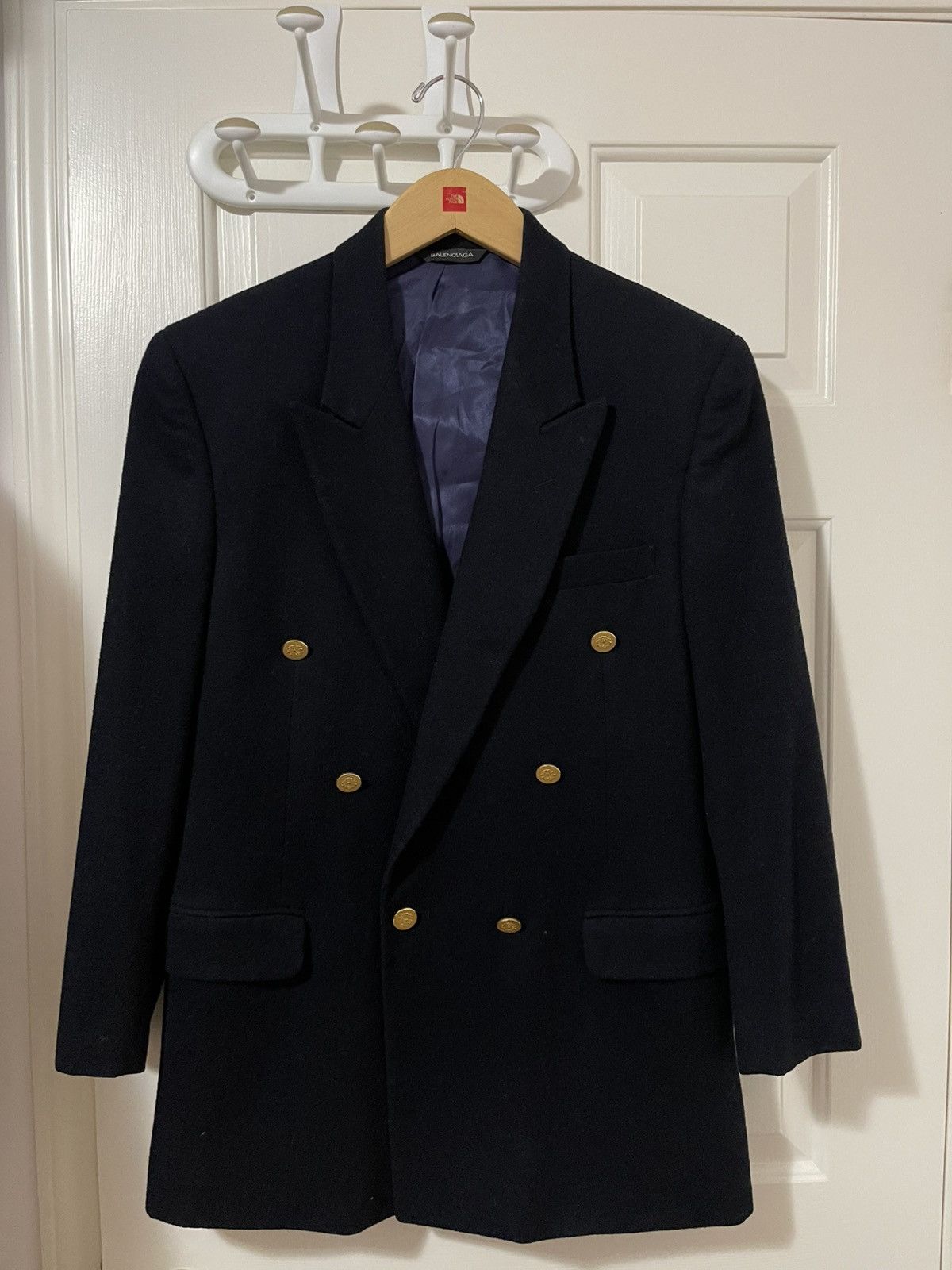Balenciaga Vintage Balenciaga Wool Long Button Up Overcoat Size US S / EU 44-46 / 1 - 1 Thumbnail