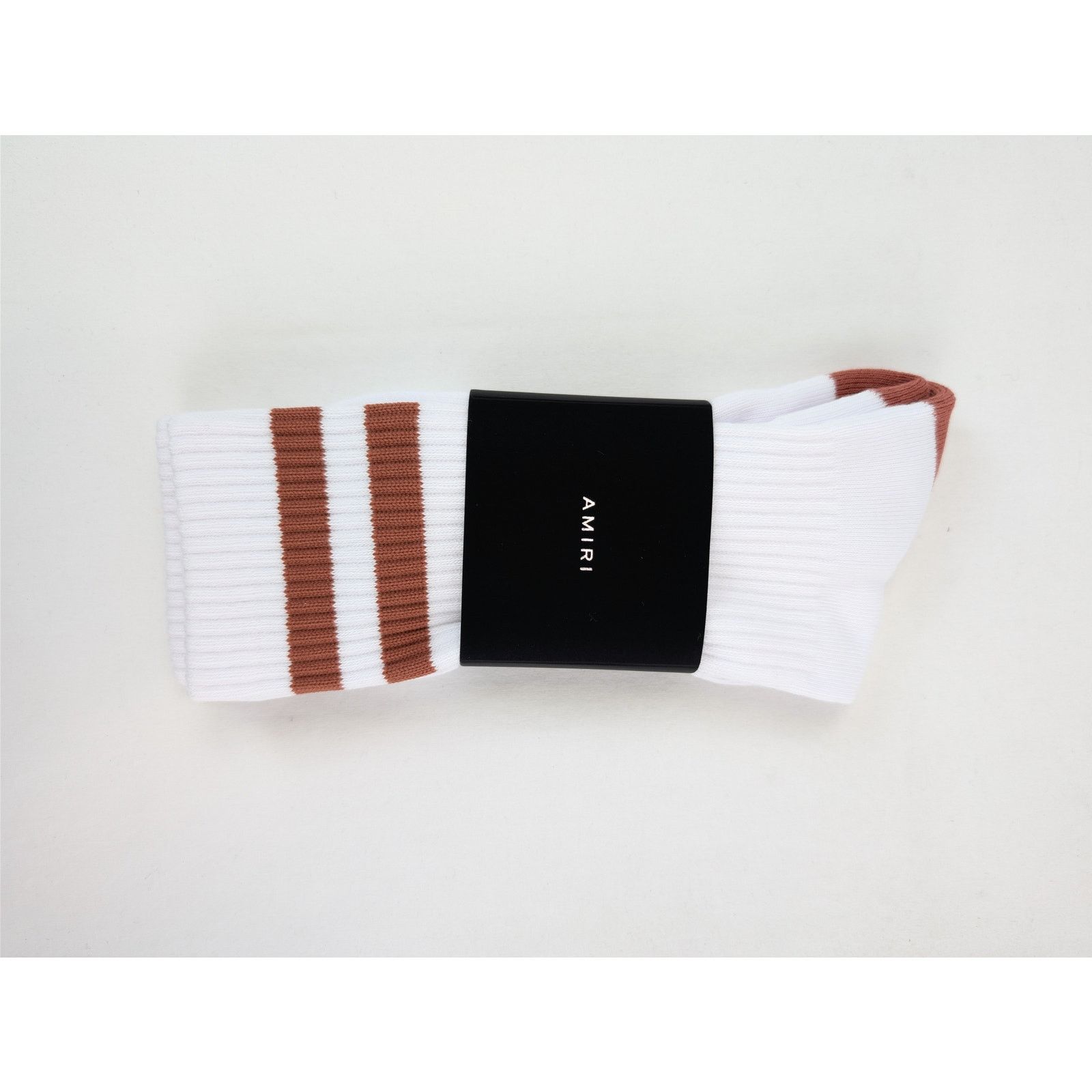 Amiri o1rshd1 Size: 45-46 / MA Stripe Socks in White / Cork Size ONE SIZE - 9 Thumbnail