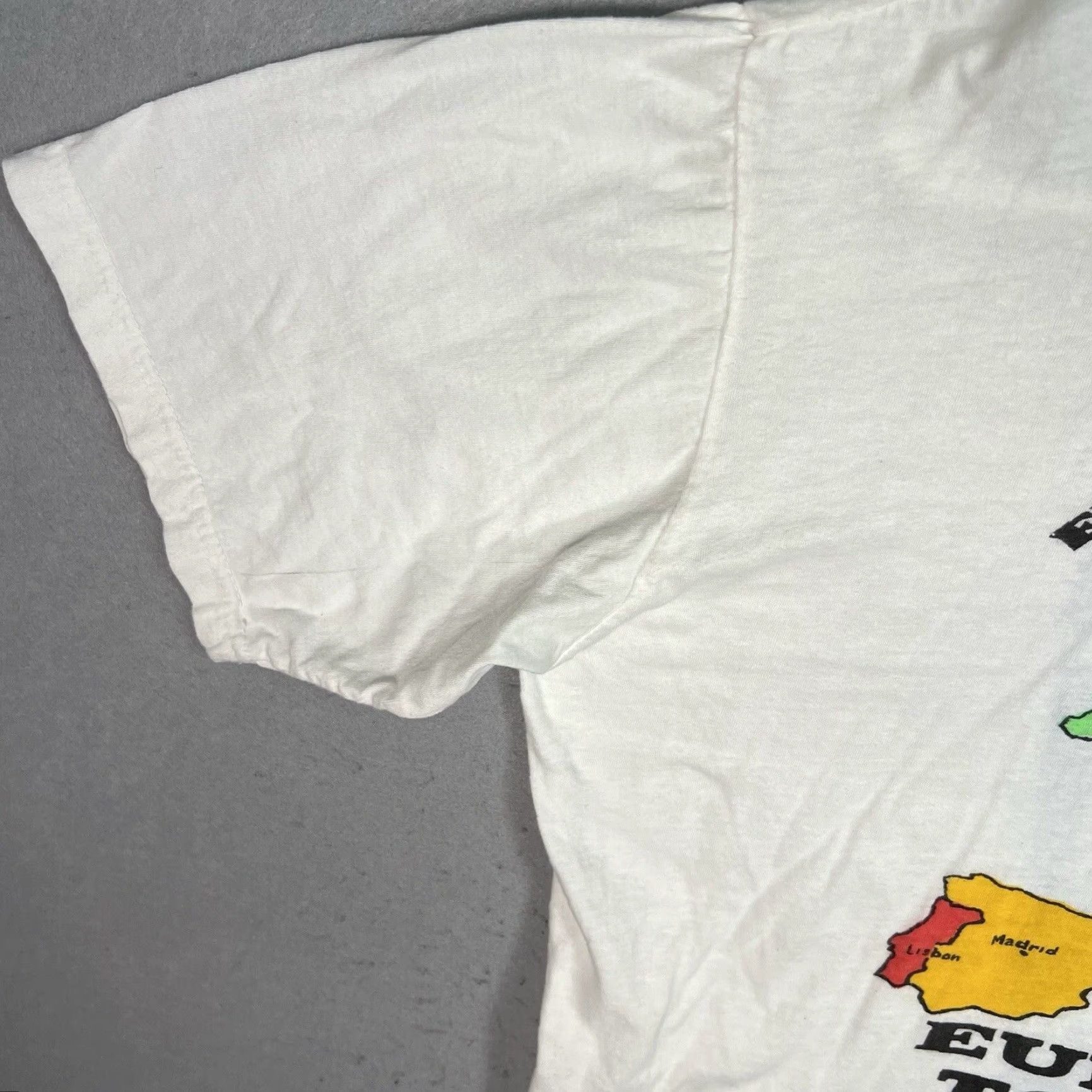 Vintage VTG 1997 Europe Without Borders Russia With Love T Shirt Adult XL White Men Short Sleeve Cotton Graphic Tee Sportswear/Beach 1990s Size US XL / EU 56 / 4 - 7 Thumbnail