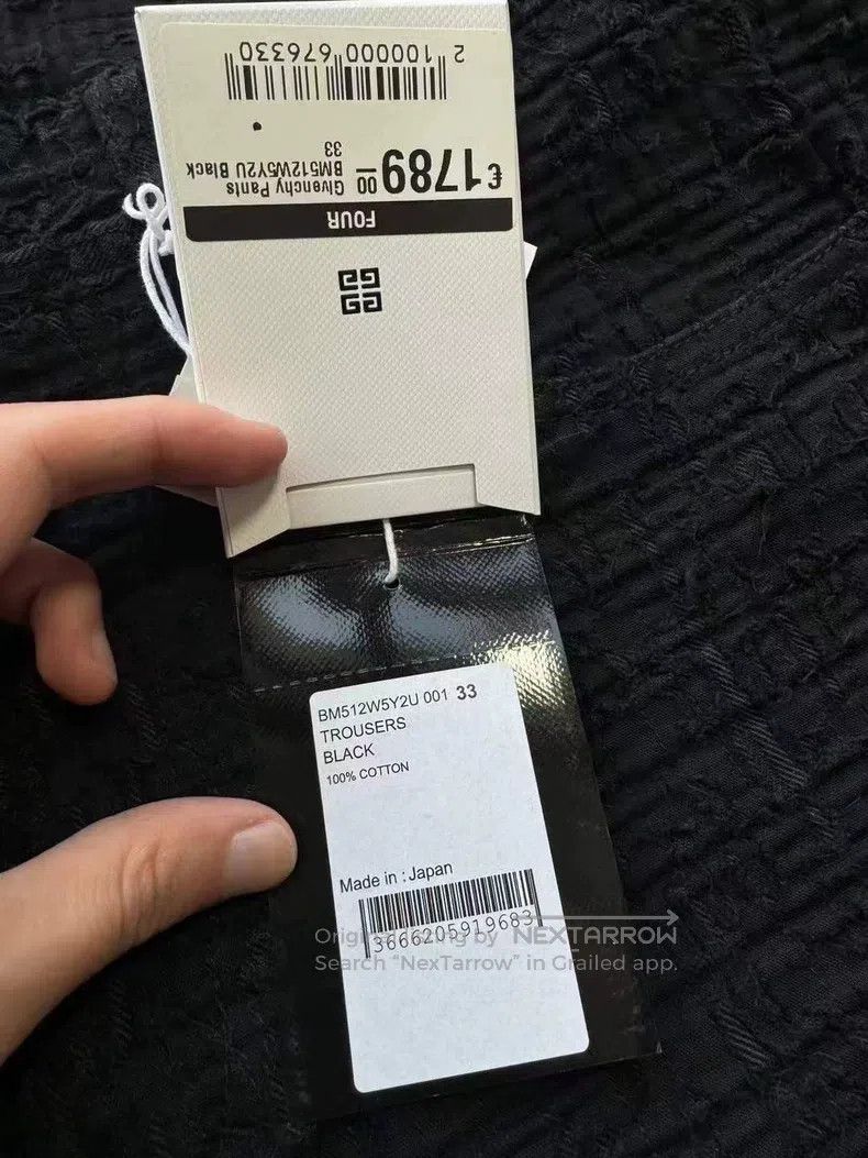 Givenchy Givenchy Black 4G Relief Print Destroyed Denim Pants Size US 33 - 4 Thumbnail