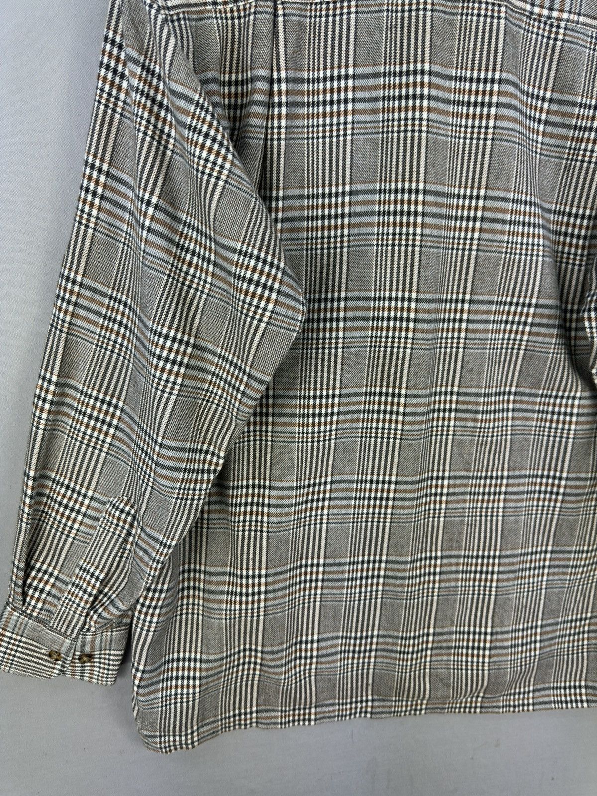 Japanese Brand Pierucci Italy Houndstooth Check Flannel Shirt Size US L / EU 52-54 / 3 - 6 Thumbnail