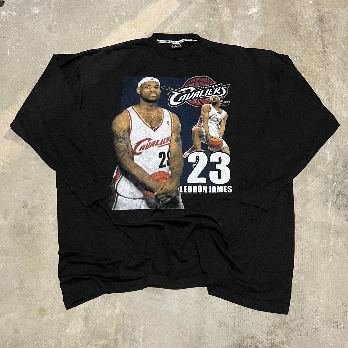 image of Crazy Vintage Lebron James Cavalier Rap T-Shirt in Black, Men's (Size XL)